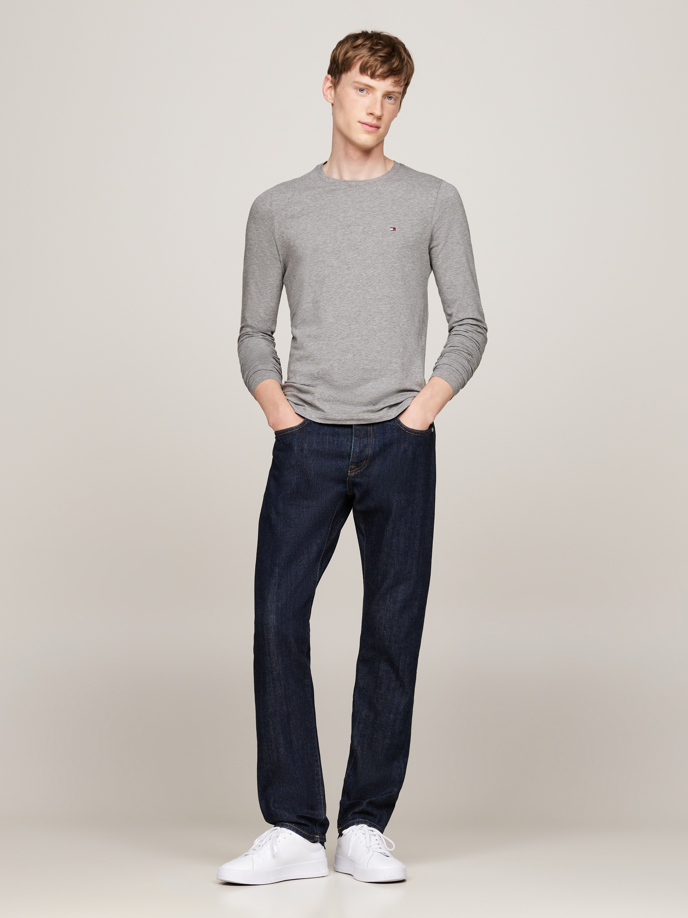 Tommy Hilfiger Rundhalsshirt »STRETCH SLIM FIT LONG SLEEVE TEE«, im Streifenlook