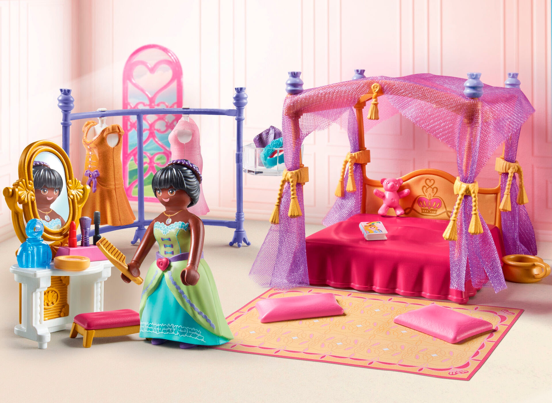 Playmobil® Konstruktions-Spielset »Prinzessinnen-Schlafzimmer mit Ankleide (71847), Princess Magic«, (57 St.), Made in Europe