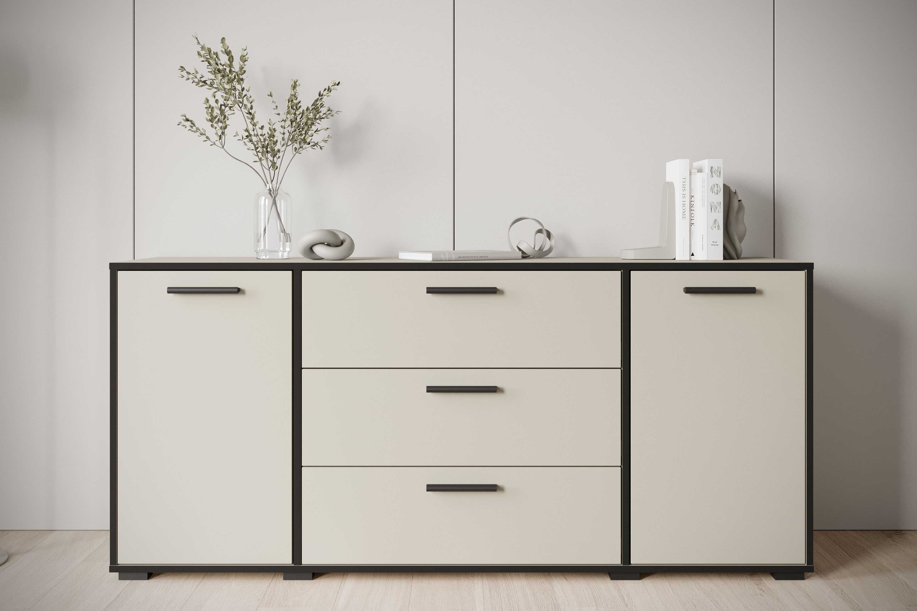 Home affaire Sideboard "BOGOTA" moderne Kommode, Schubladenschrank mit verstellbaren Einlegeböden