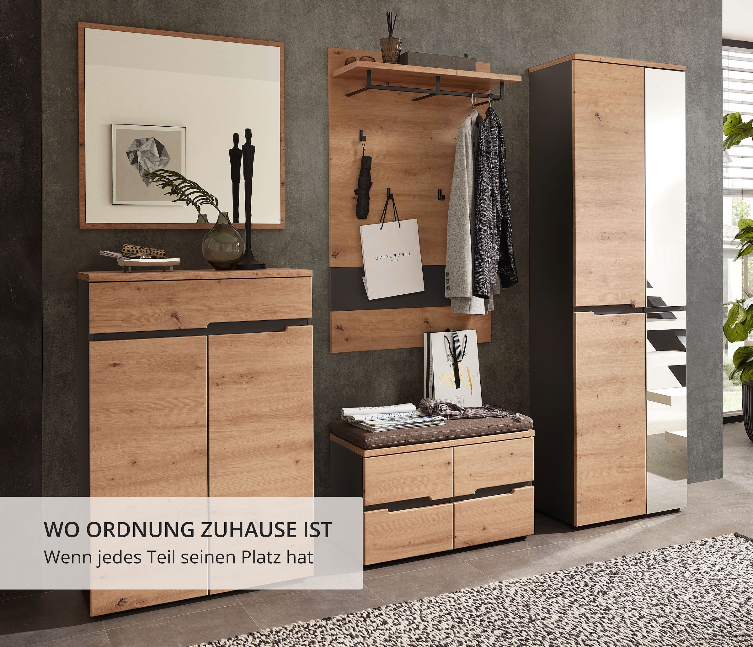 Innostyle Garderoben-Set »MEMPHIS«, (Komplett-Set, 5 St.)