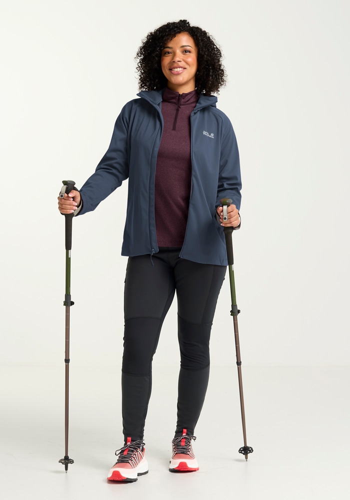 Jack Wolfskin Funktionsjacke »HIKE WITH ME HOODY W«, mit Kapuze