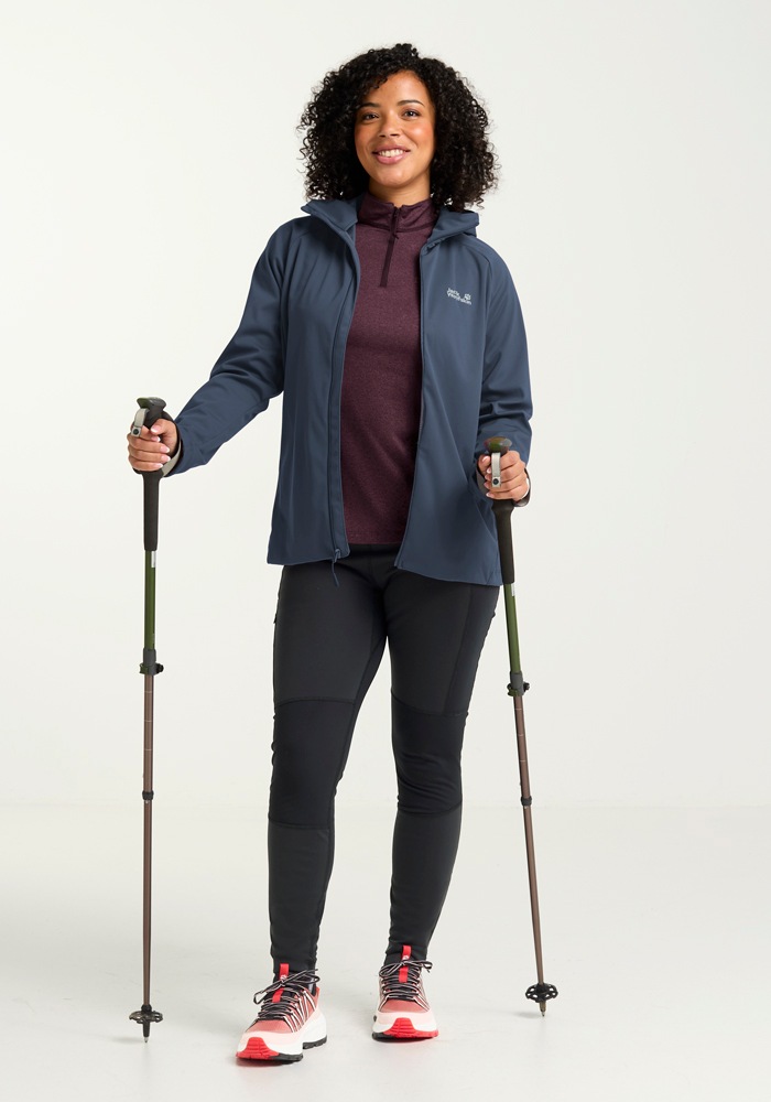 Thumbnail - Jack Wolfskin Funktionsjacke "HIKE WITH ME HOODY W" mit Kapuze