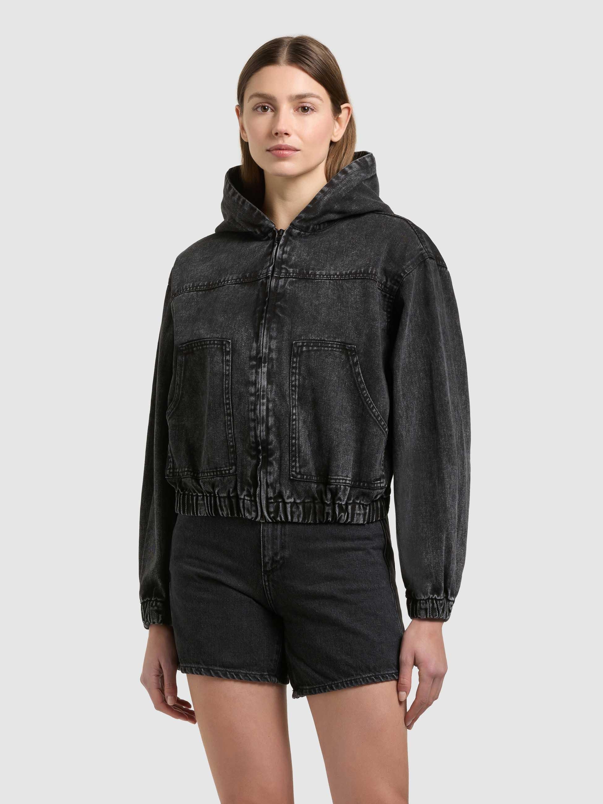 khujo Jeansjacke »Gretel« mit Kapuze Modische Jacke in Jeans-Optik