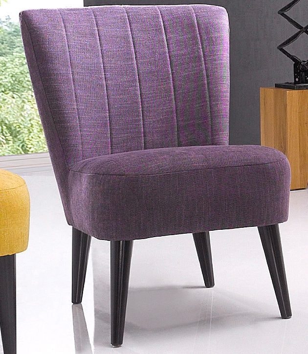 OTTO home Cocktailsessel "Jan" mit Wellenunterfederung, Massivholzfüße