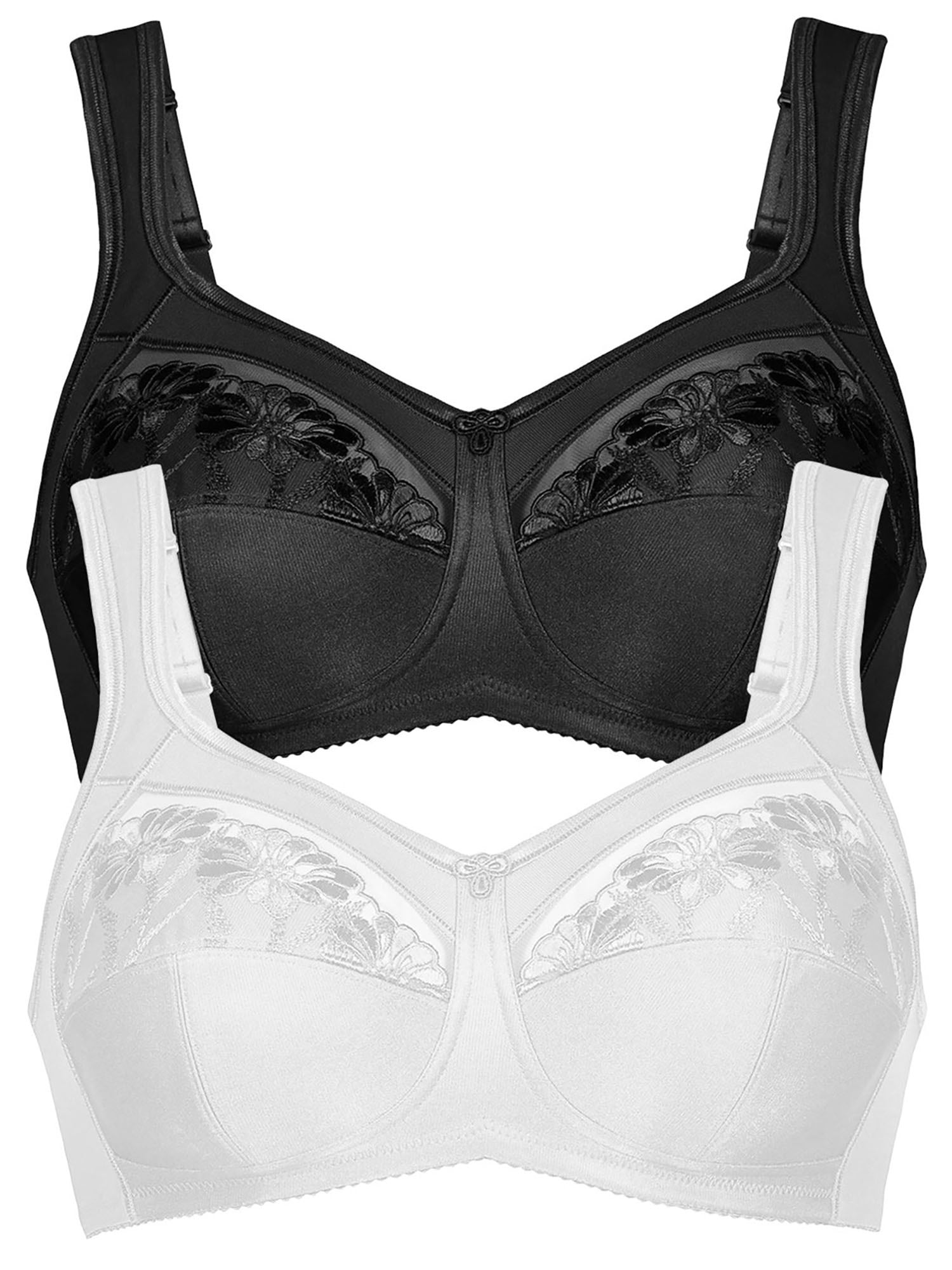 ANITA Damen Entlastungs-BH "Entlastungs BH Safina", Gr. 85, schwarz-weiß, Obermaterial: 50% Polyamid PA. 25% Polyester PES. 10% Elasthan EL. 10%