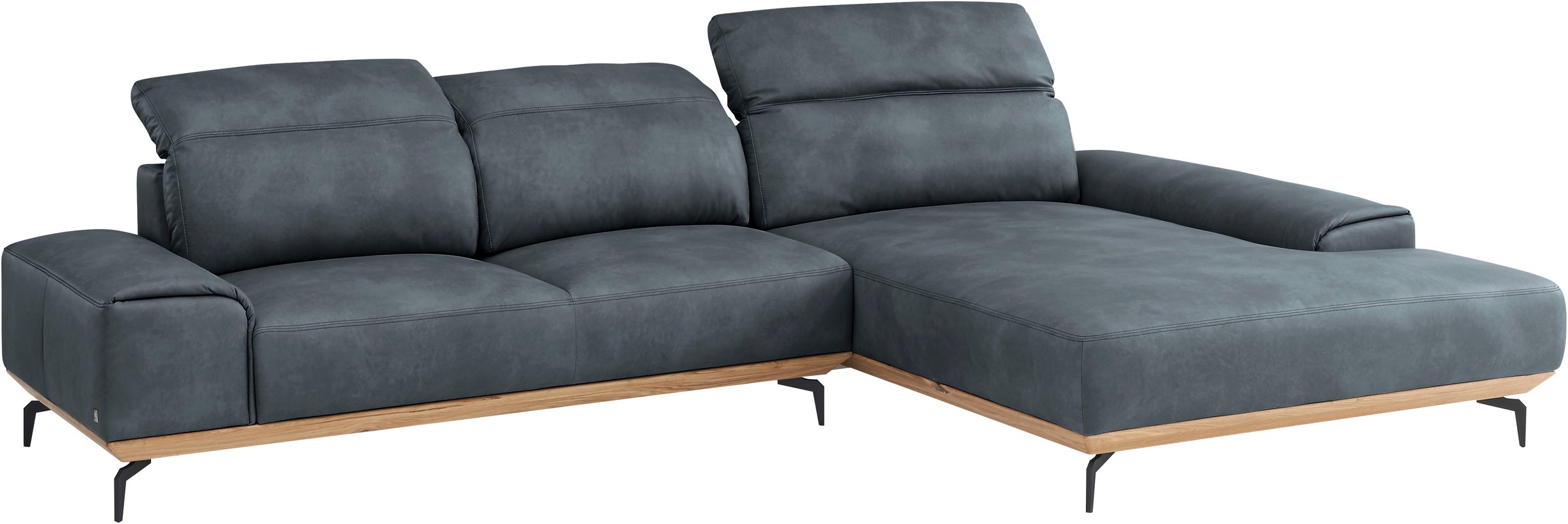 Musterring Wohnlandschaft »MR 2490«, Fuß schwarz, Sitzhöhe 48cm, wahlweise mit Funktionen, Maße 342x207 cm
