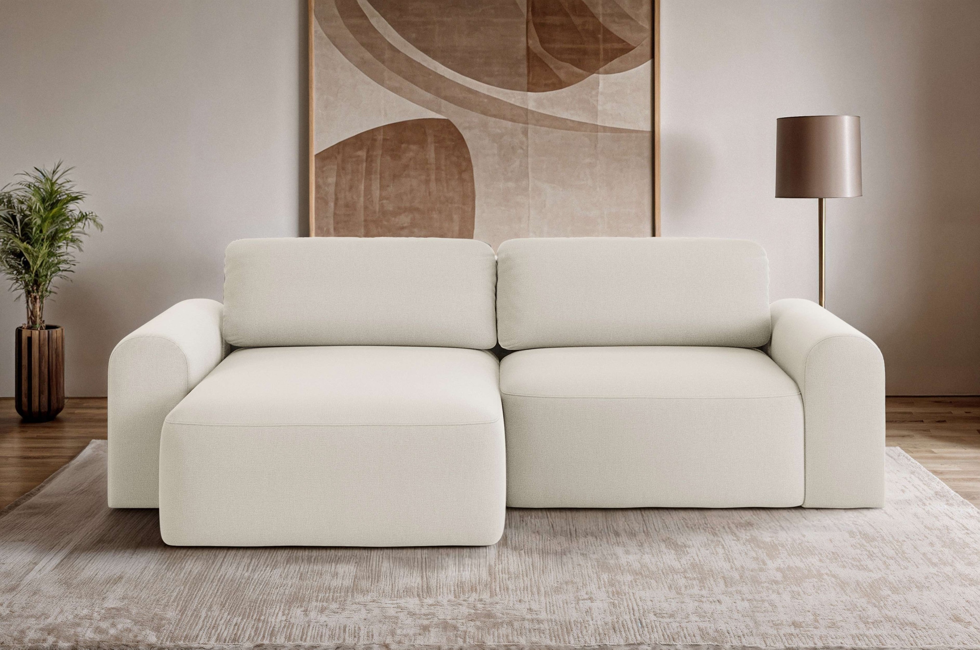 OTTO home Ecksofa "LEOO universell Schlafsofa mit Bettkasten, Maße B/T/H: 2 günstig online kaufen