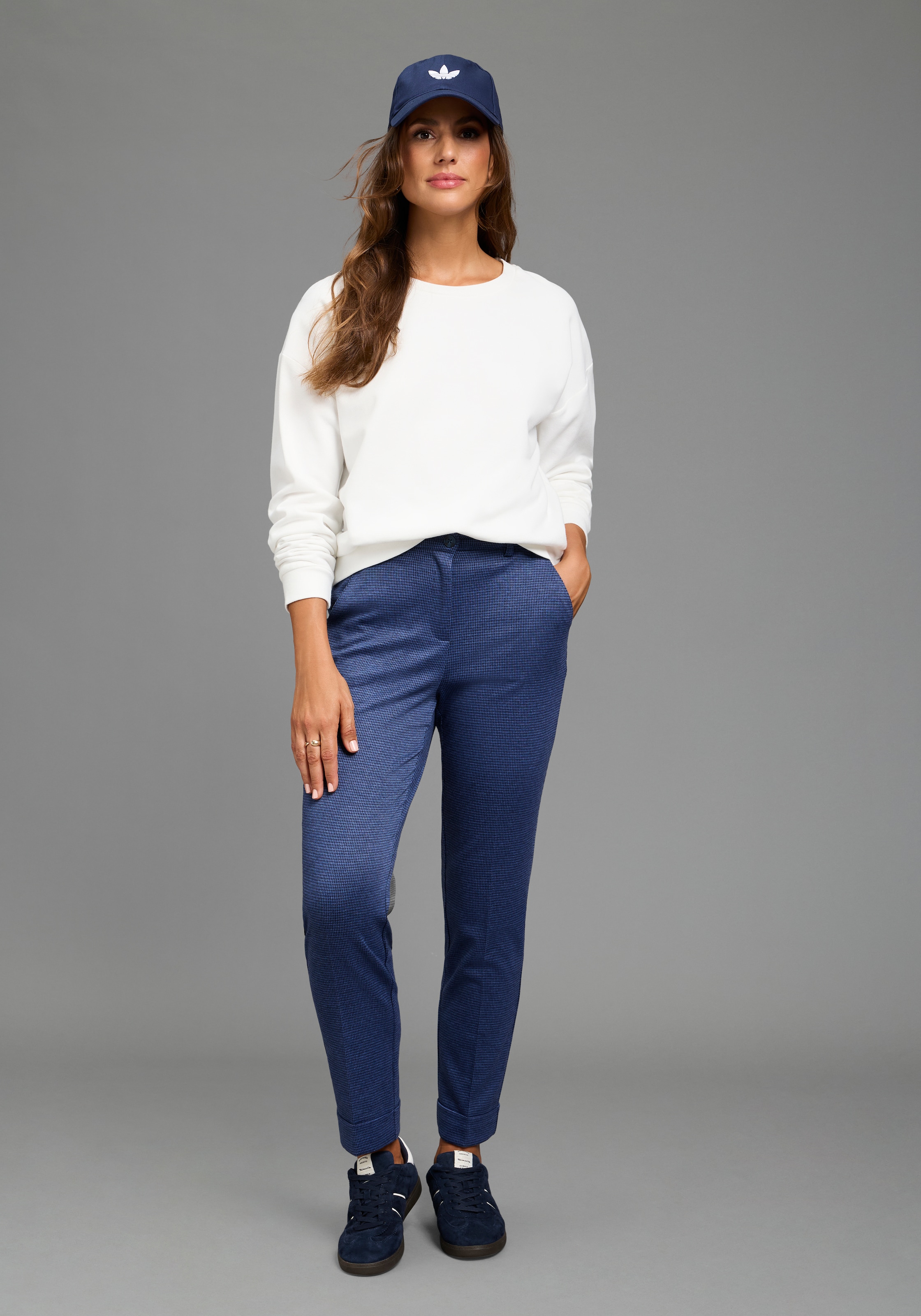 Laura Scott Stretch-Hose  gemusterte Optik, femininer Stil, elastisches Material