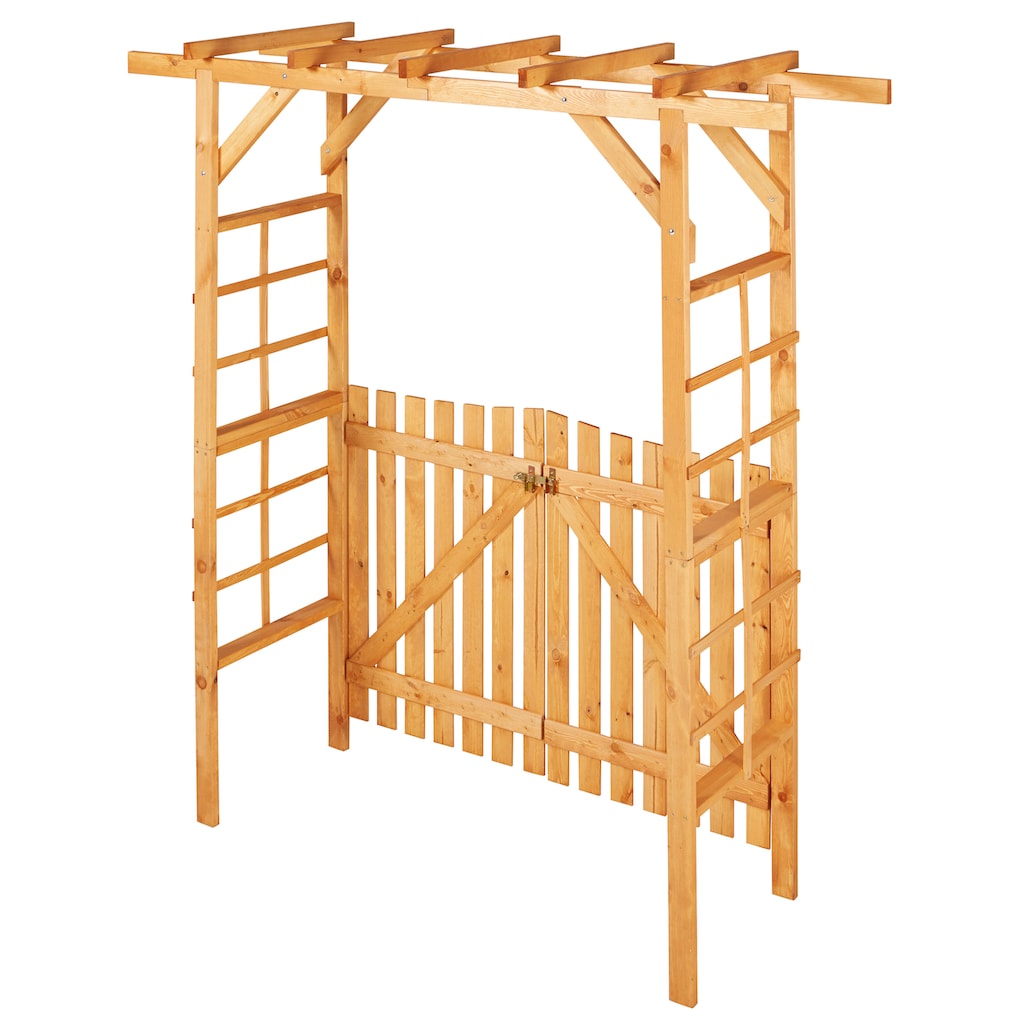 promadino Rosenbogen »Pergola Anke«, BxTxH: 200x60x210 cm, mit Türen