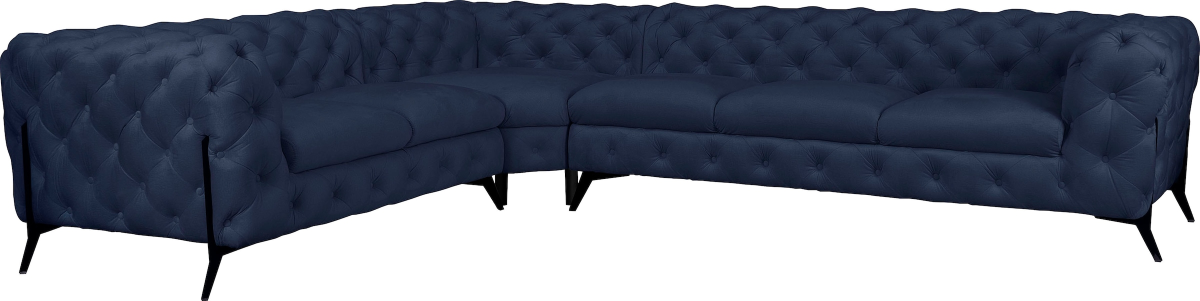 Home affaire Chesterfield-Sofa "Amaury L-Form" großes Ecksofa, Chesterfield günstig online kaufen