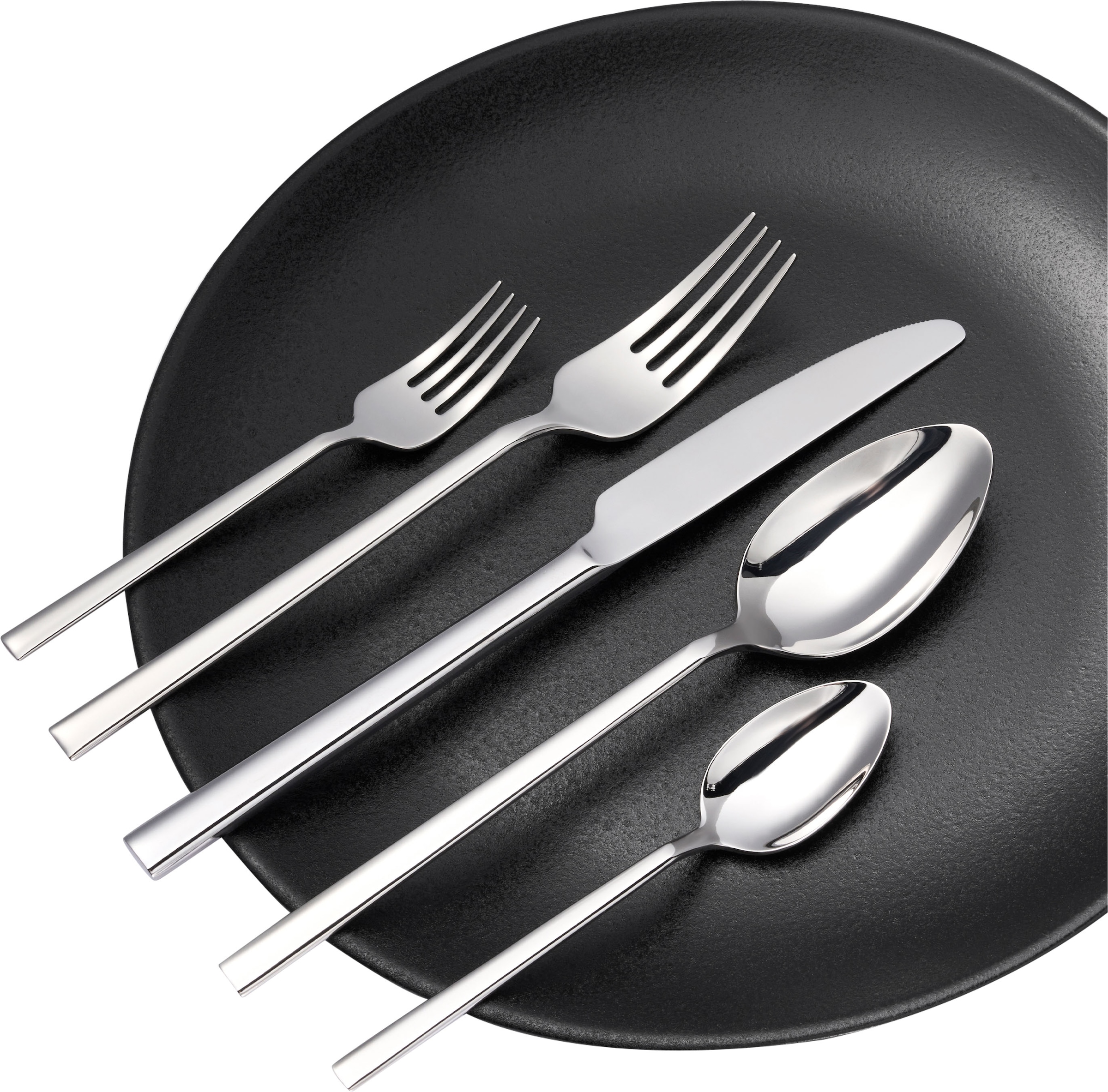 Hanseatic Besteck-Set »DAILY, 30 Teile für 6 Personen, geradlinige Griffenden, polierte Optik« leichtes und minimalistisches Design