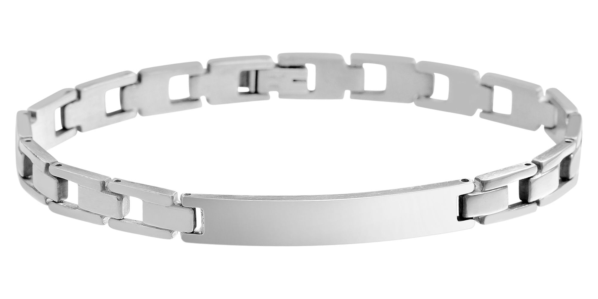 ADELIA ́S Damen Gliederarmband "Armband – Gliederarmband aus Edelstahl 21,5 cm", 22cm, Edelstahl, silber, Edelstahl, Armbänder, Ein Geschenk, das