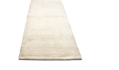Wollteppich »Nepal Teppich handgeknüpft beige«, rechteckig, handgeknüpft