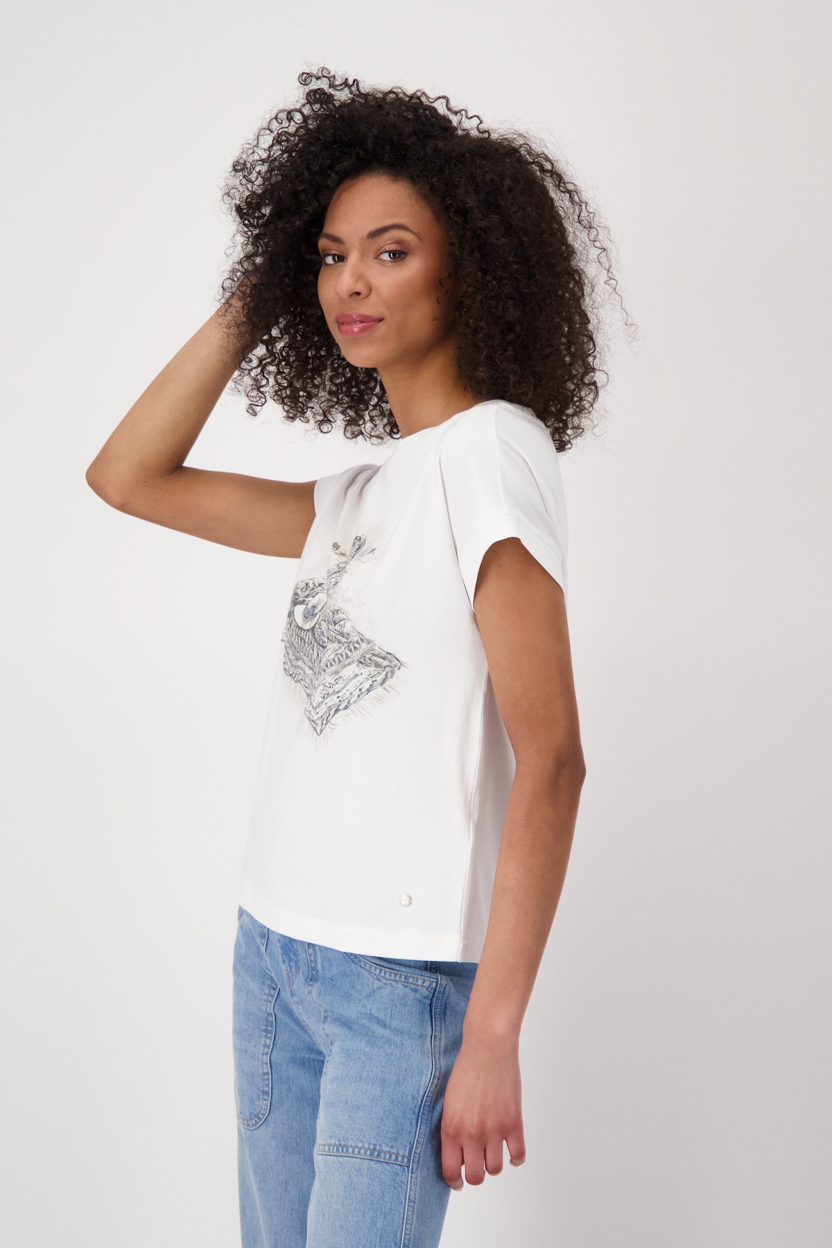 Monari T-Shirt "Shirt Cowboy Stiefel", Mit Rundhalsausschnitt günstig online kaufen