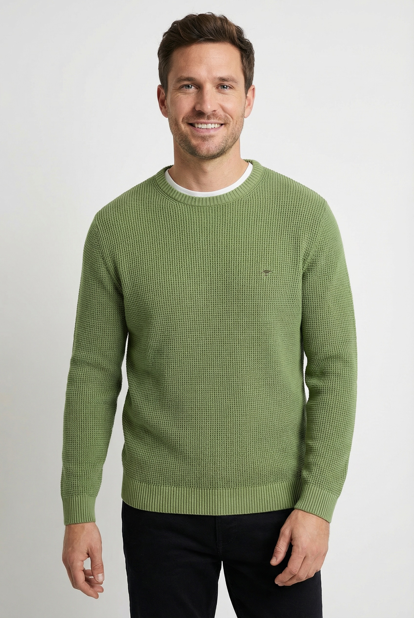 FYNCH-HATTON Strickpullover aus Baumwolle, normale Passform, hüftbedeckende günstig online kaufen