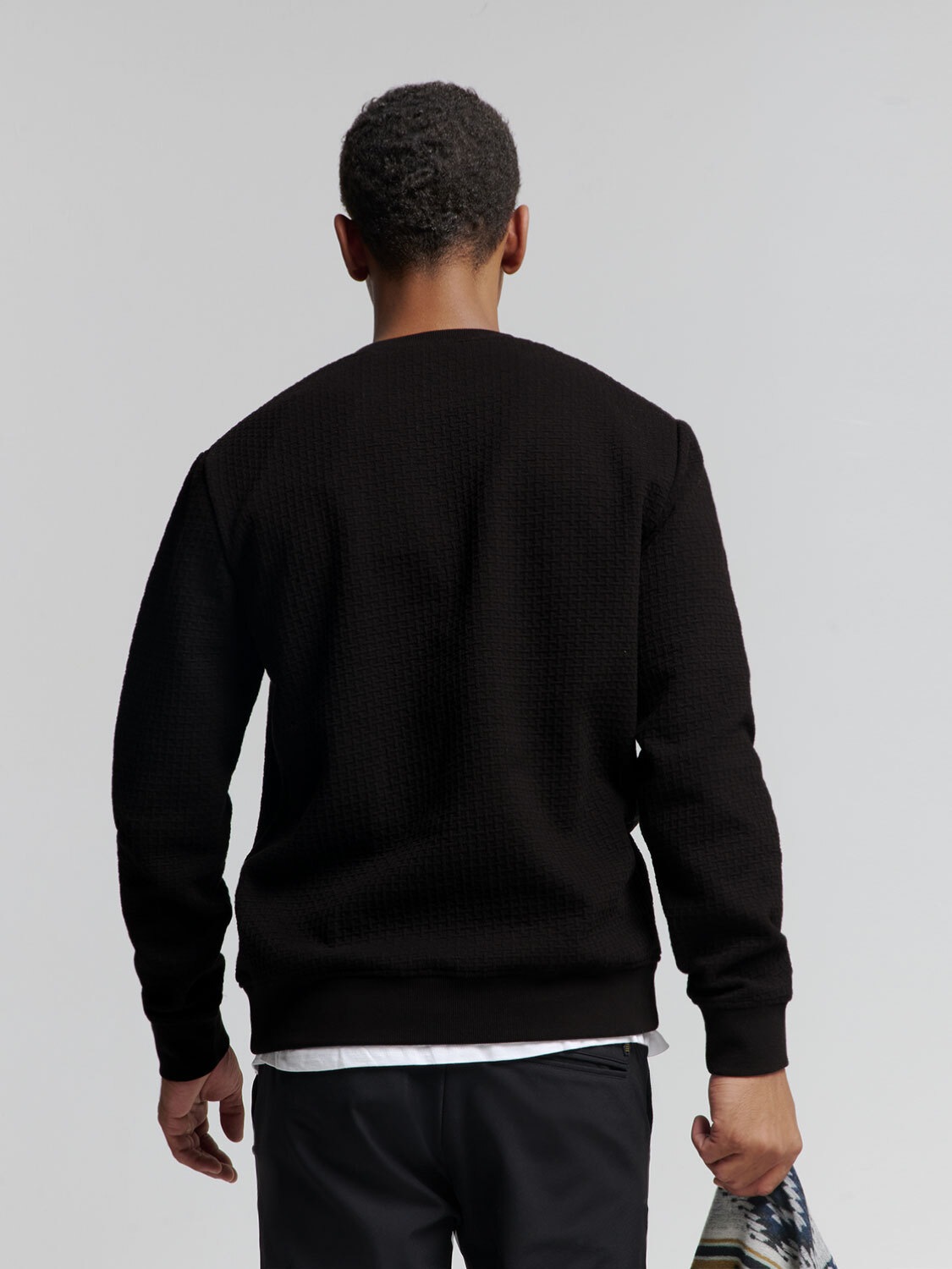 NO EXCESS Sweater »No Excess Jacquard Pullover mit Rundhalsausschnitt«