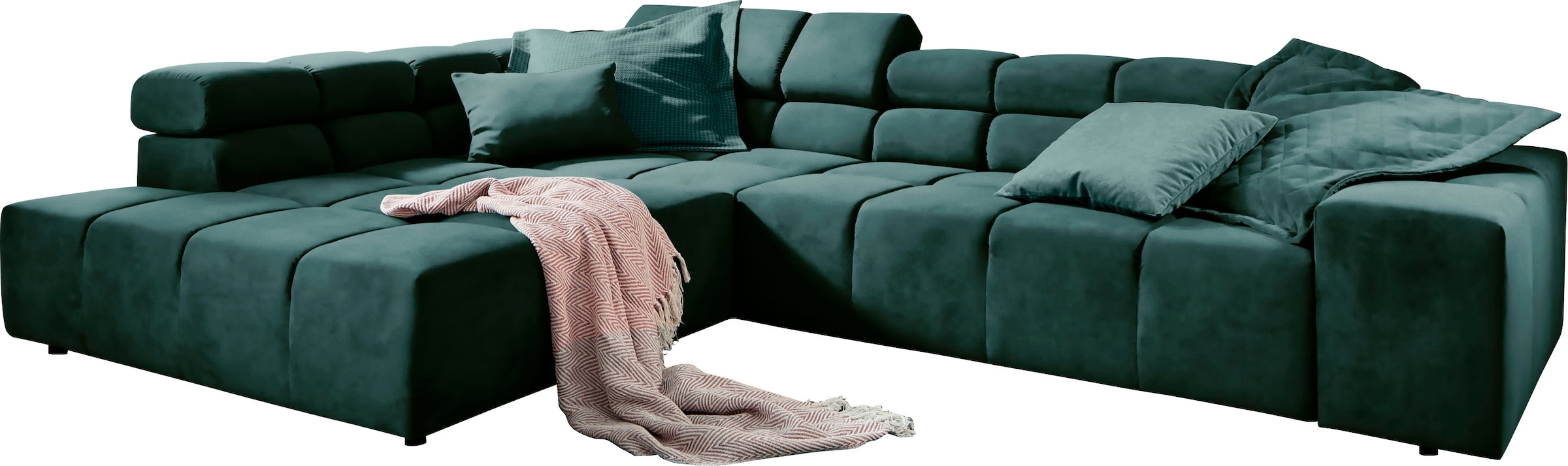 INOSIGN Ecksofa »Ancona incl. Kopfteilverstellung, OTTOs Choice, Breite 319cm, L-Form«, wahlweise motorische Sitztiefenverstellung, auch in Cord + Easy Care