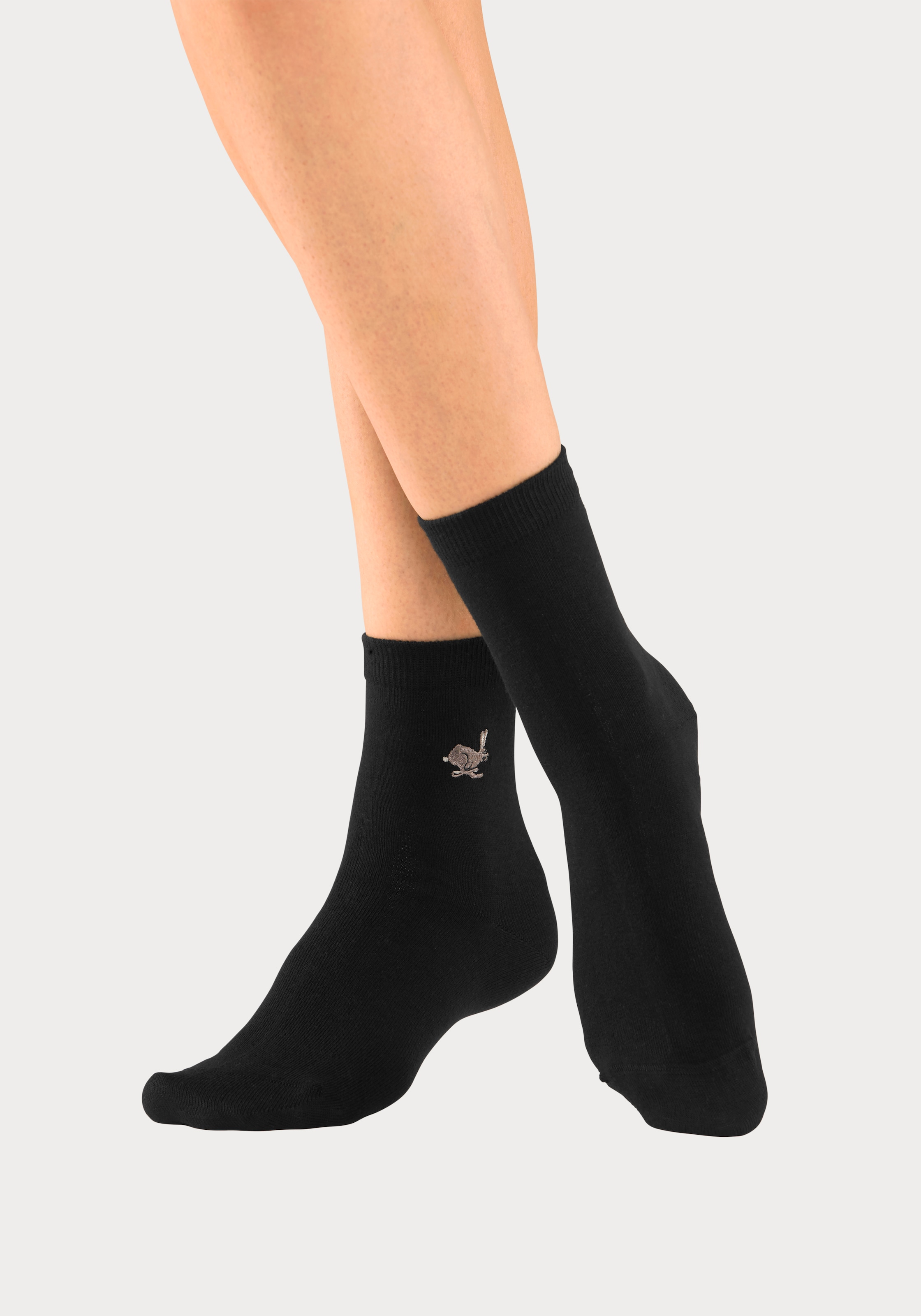 Stickerei Socken, BAUR 5 Paar), mit ▷ hochwertiger (Set, | für H.I.S