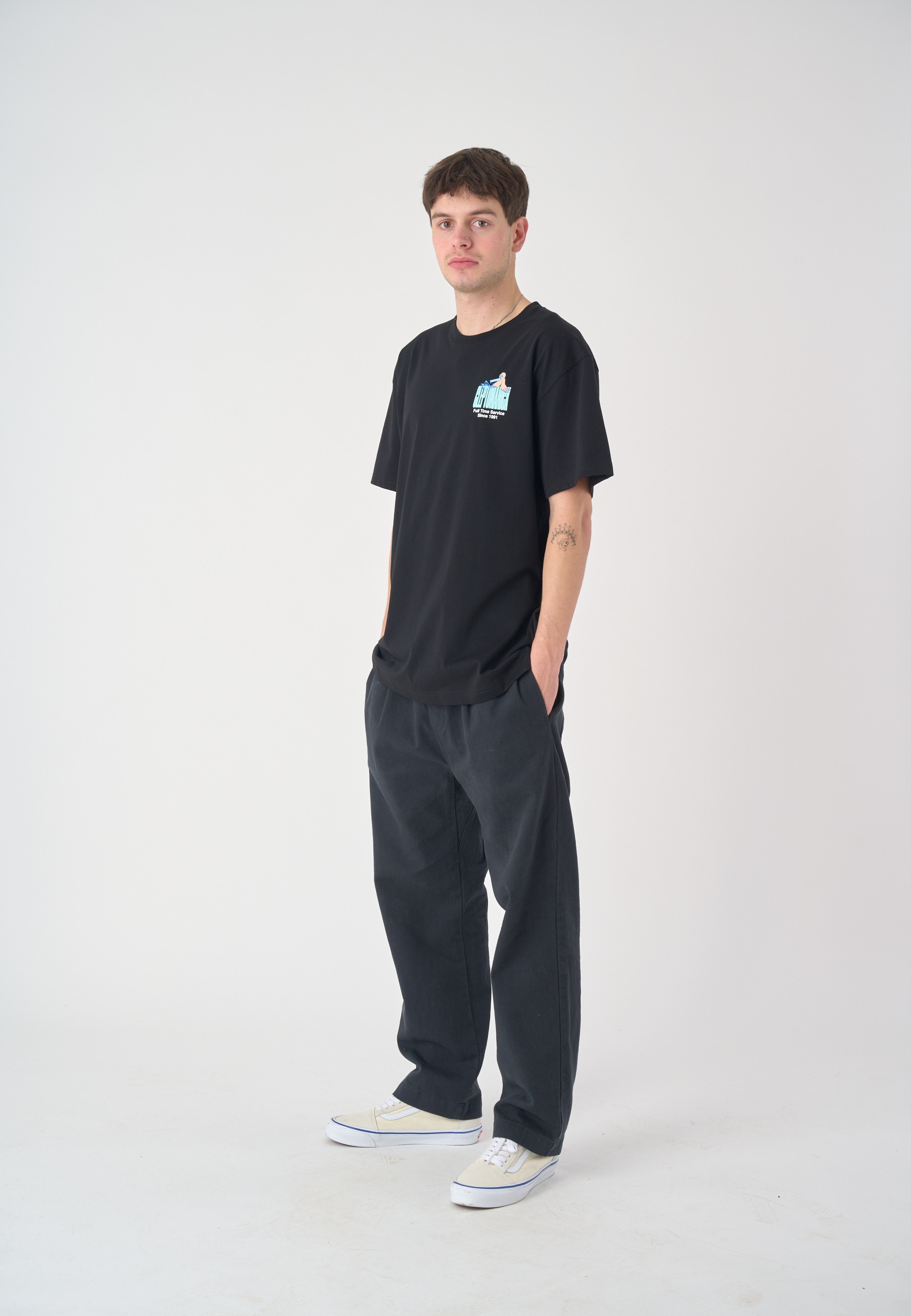Cleptomanicx T-Shirt »Full Time Service«, mit coolem Front- und Rückenprint