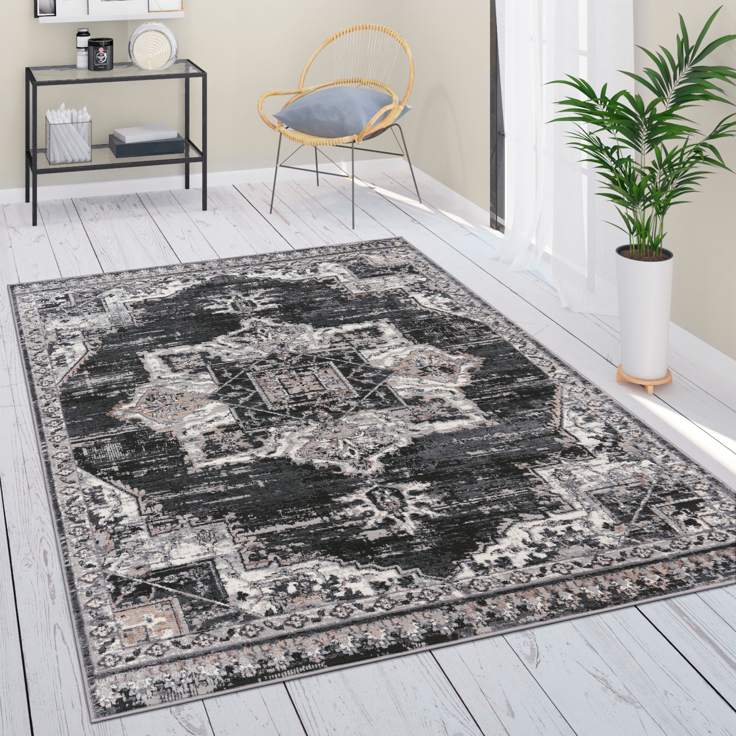 Paco Home Teppich »Pescara 334«, rechteckig, 12 mm Höhe, Kurzflor, Orient-Optik, Vintage Design