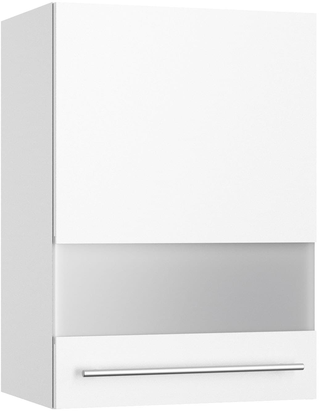 KOCHSTATION Hängeschrank "KS-Bern2" Breite 50 cm, 1 Tür, 2 Einlegeböden, Front mit Milchglas-Einsatz
