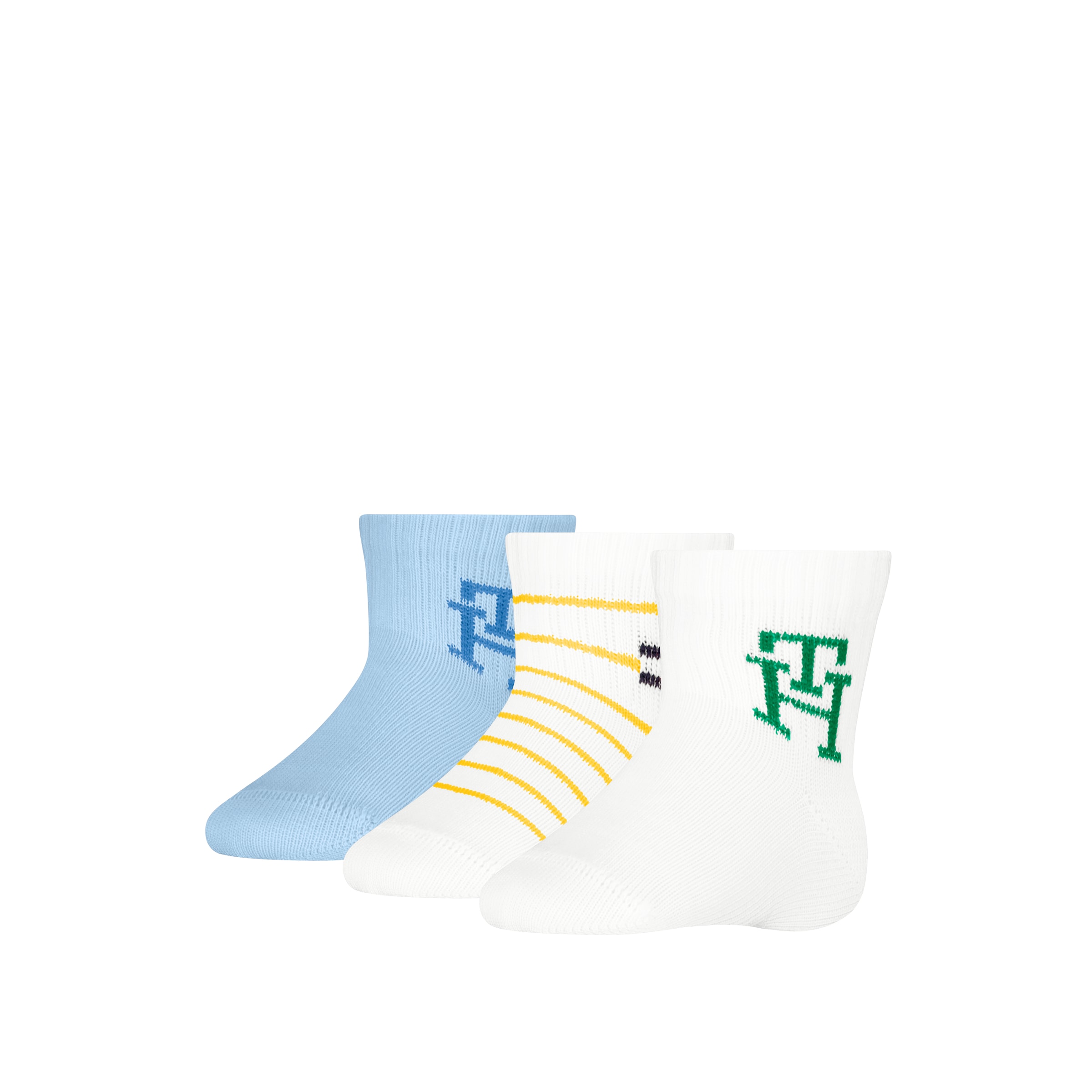 Tommy Hilfiger Socken "TH BABY SOCK 3P GIFTBOX MONOGRAM", (3 Paar), mit mehreren süßen Designs