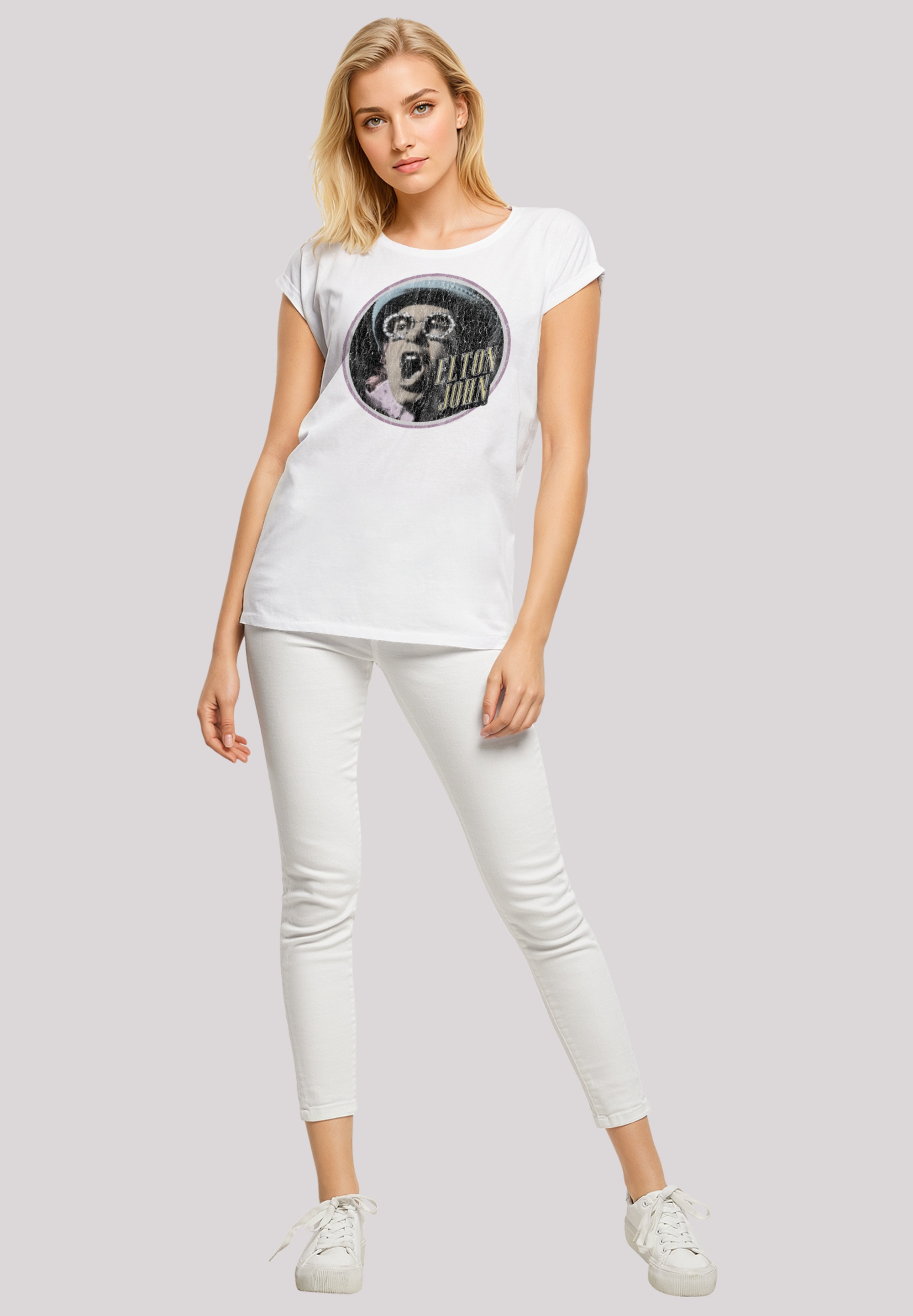 F4NT4STIC T-Shirt »Elton John Vintage Circle«, Premium Qualität