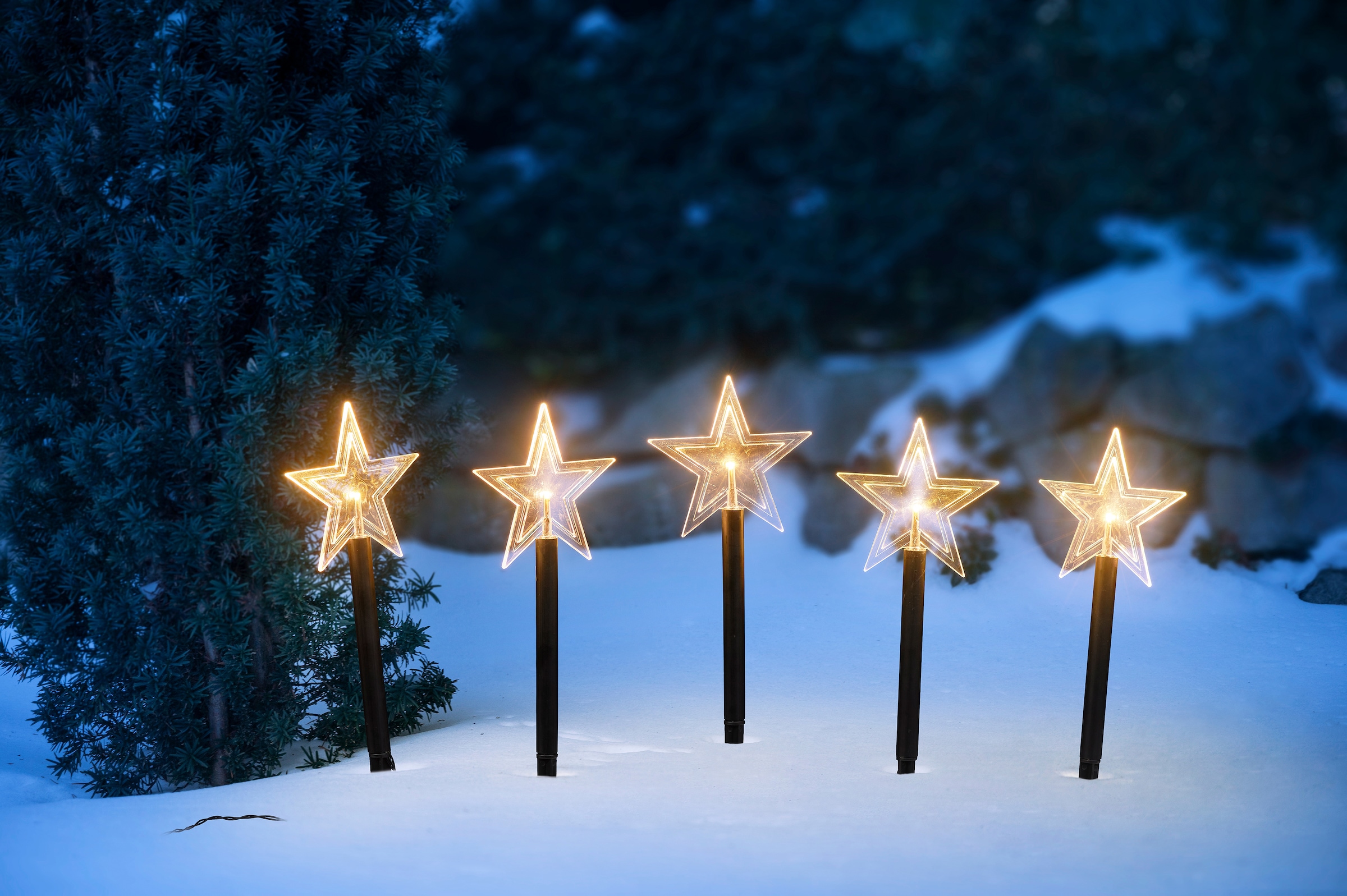 Gartenstecker Stern den IC BAUR und | LED Timerfunktion, Außenbereich bestellen »Weihnachtsstern, Weihnachtsdeko«, für Winterworld mit Innen-