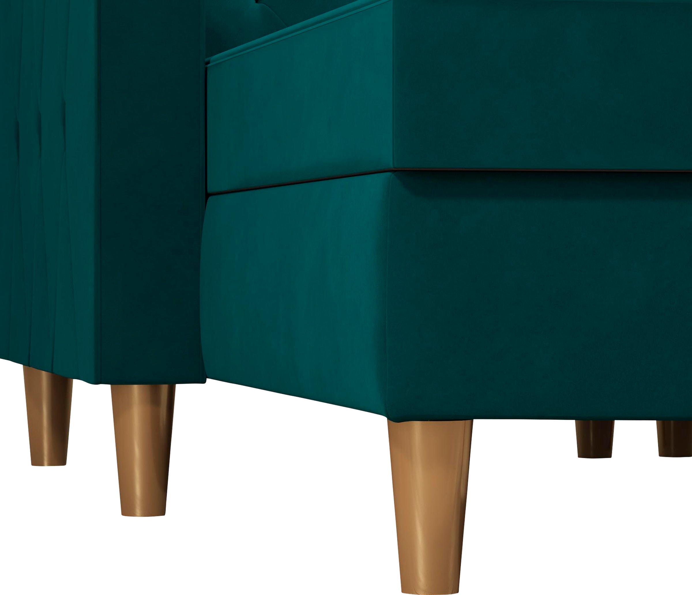 Cosmo Living Ecksofa »Liberty«, mit Schlafffunktion, Recamiere mit Stauraum beidseitig montierbar