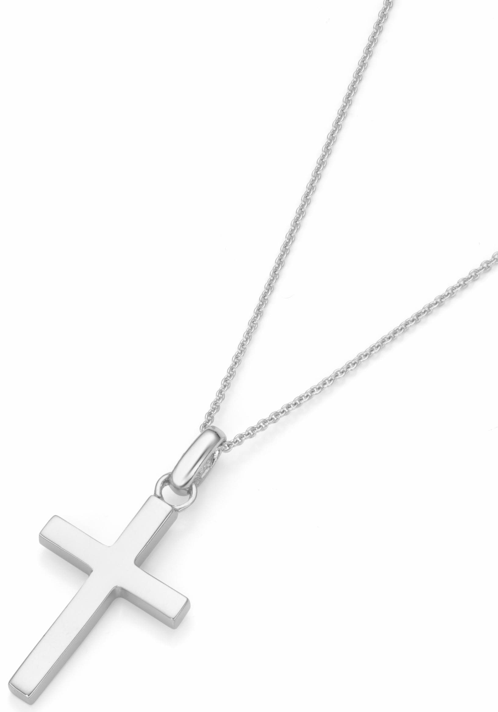 Kette mit Anhänger »Schmuck Geschenk Silber 925 Halsschmuck Halskette Ankerkette Kreuz«