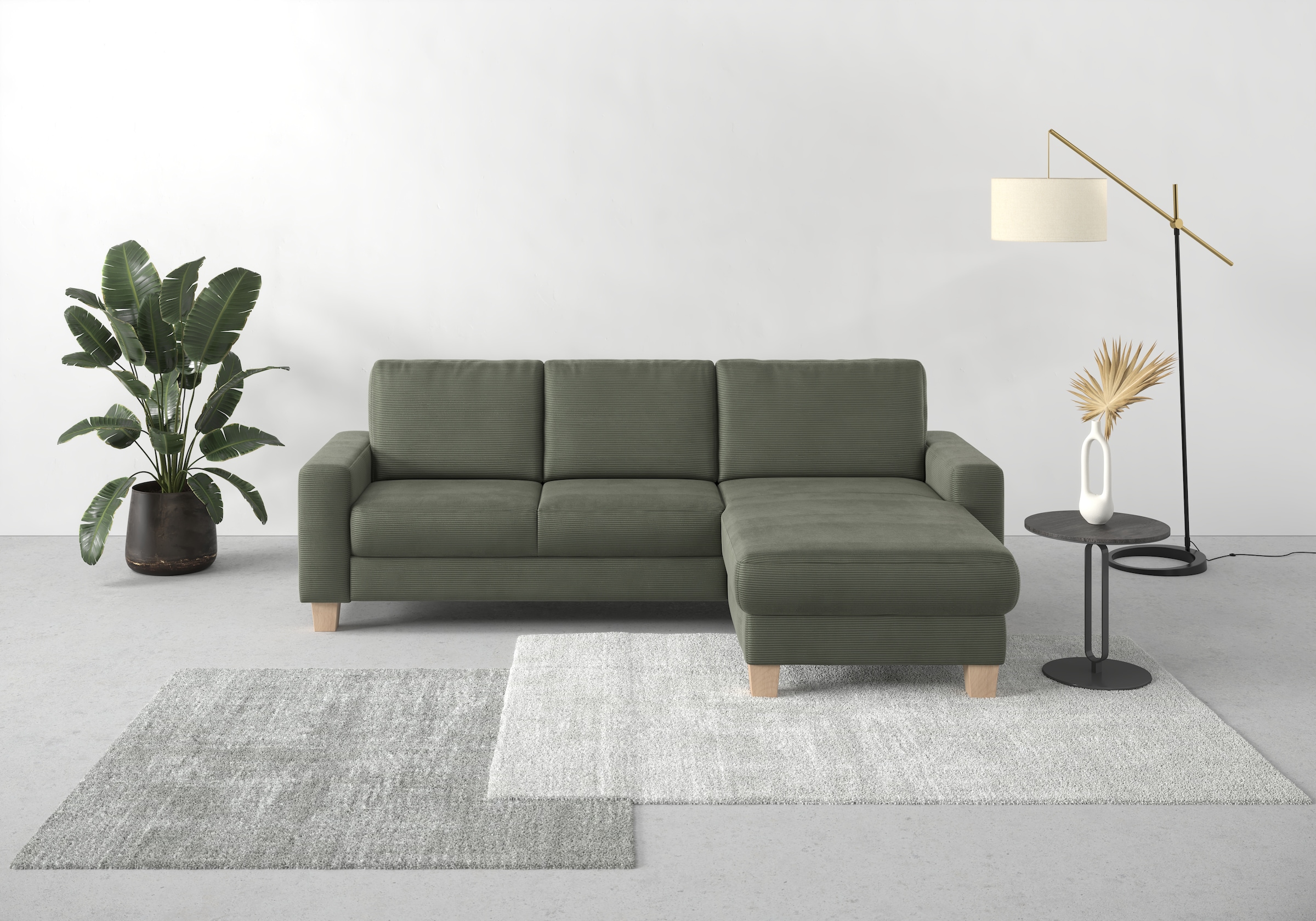 Home affaire Ecksofa "Summer L-Form", mit Recamiere, mit oder ohne Bettfunk günstig online kaufen