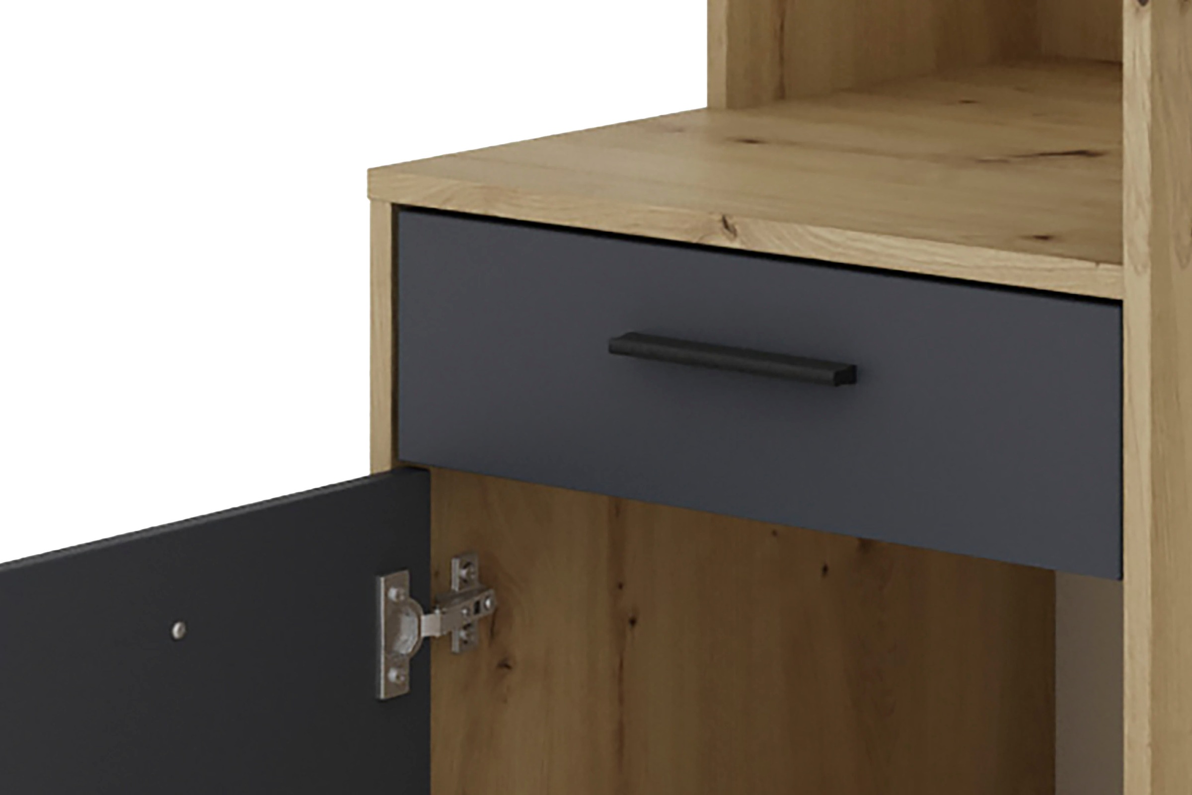 byLIVING Schreibtisch »Louise«, Breite 140 cm, Regal-Schreibtisch mit viel Stauraum