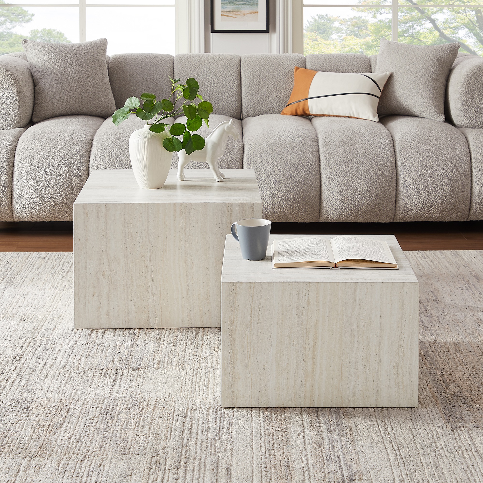 SalesFever Couchtisch "Almeria - stilvoller Couch- und Beistelltisch" Set, günstig online kaufen