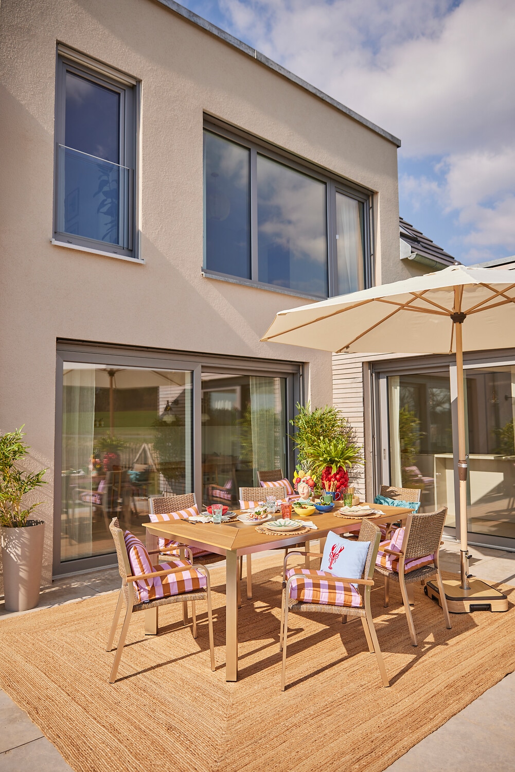 Garden Pleasure Garten-Essgruppe »FLORENCE« 9 Stk. tlg. stapelbar