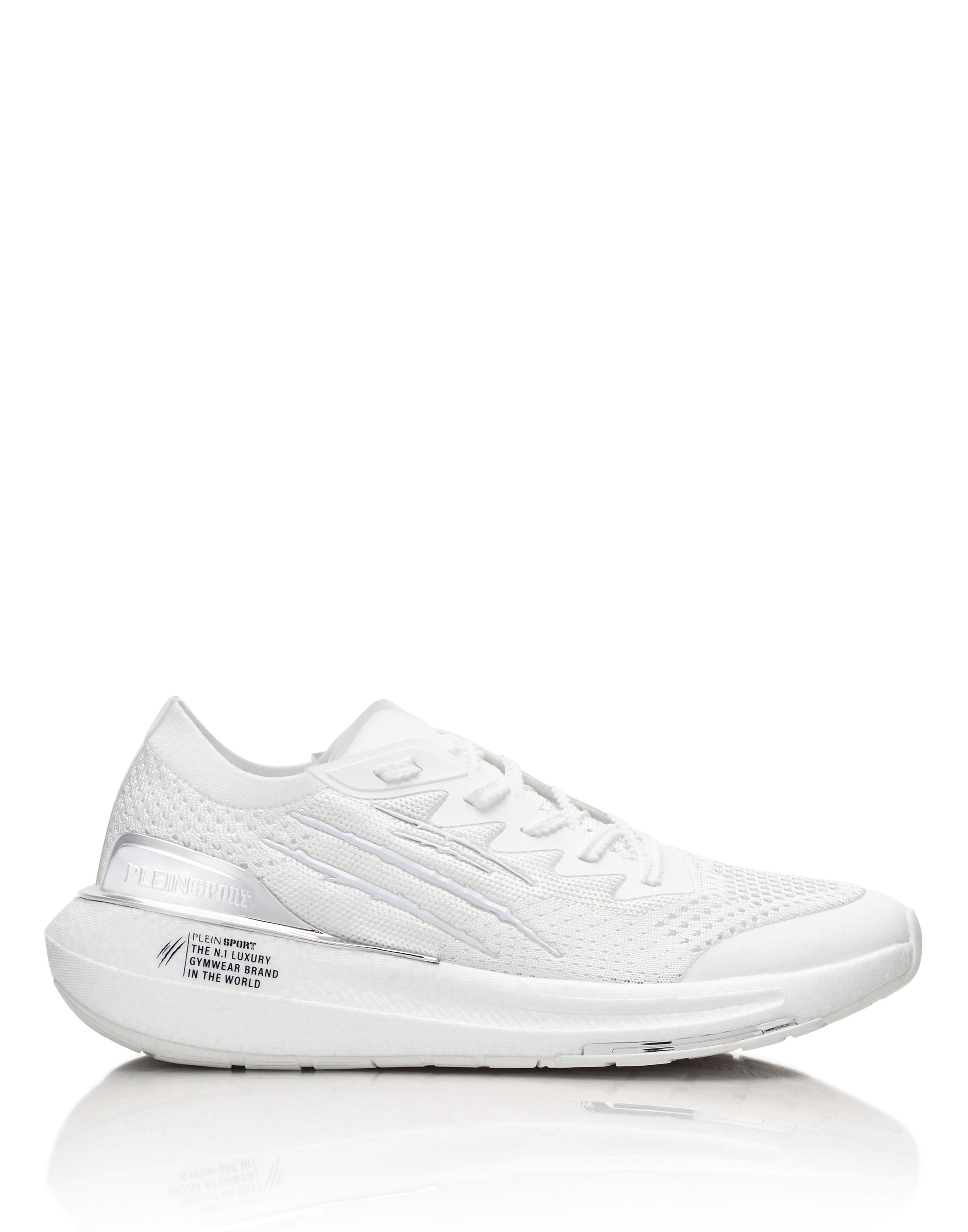 Sneaker PLEIN SPORT "Lo-Top Turnschuhe", Herren, Gr. 40, Normalschaft, 0101, weiß, weiß, Schuhe Sneaker