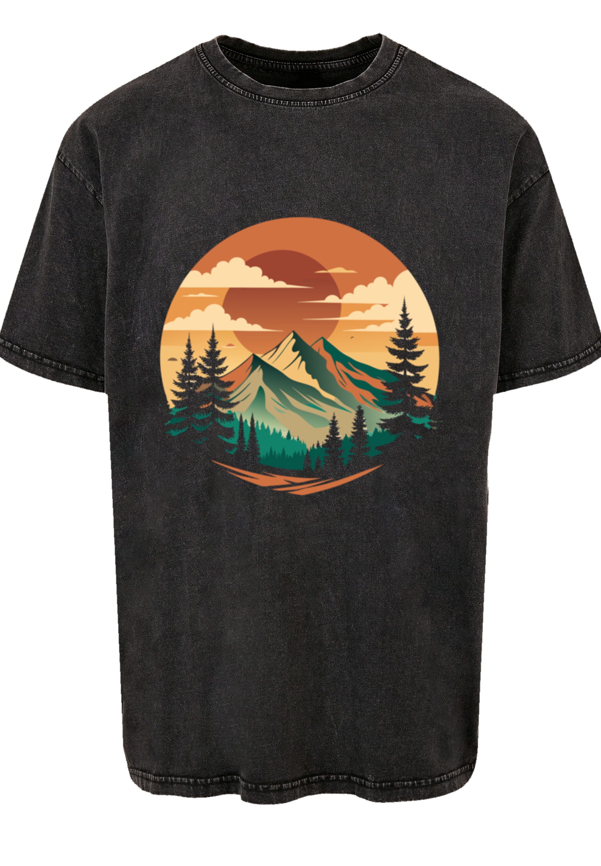 F4NT4STIC T-Shirt »Sonnenuntergang Berglandschaft«, Premium Qualität