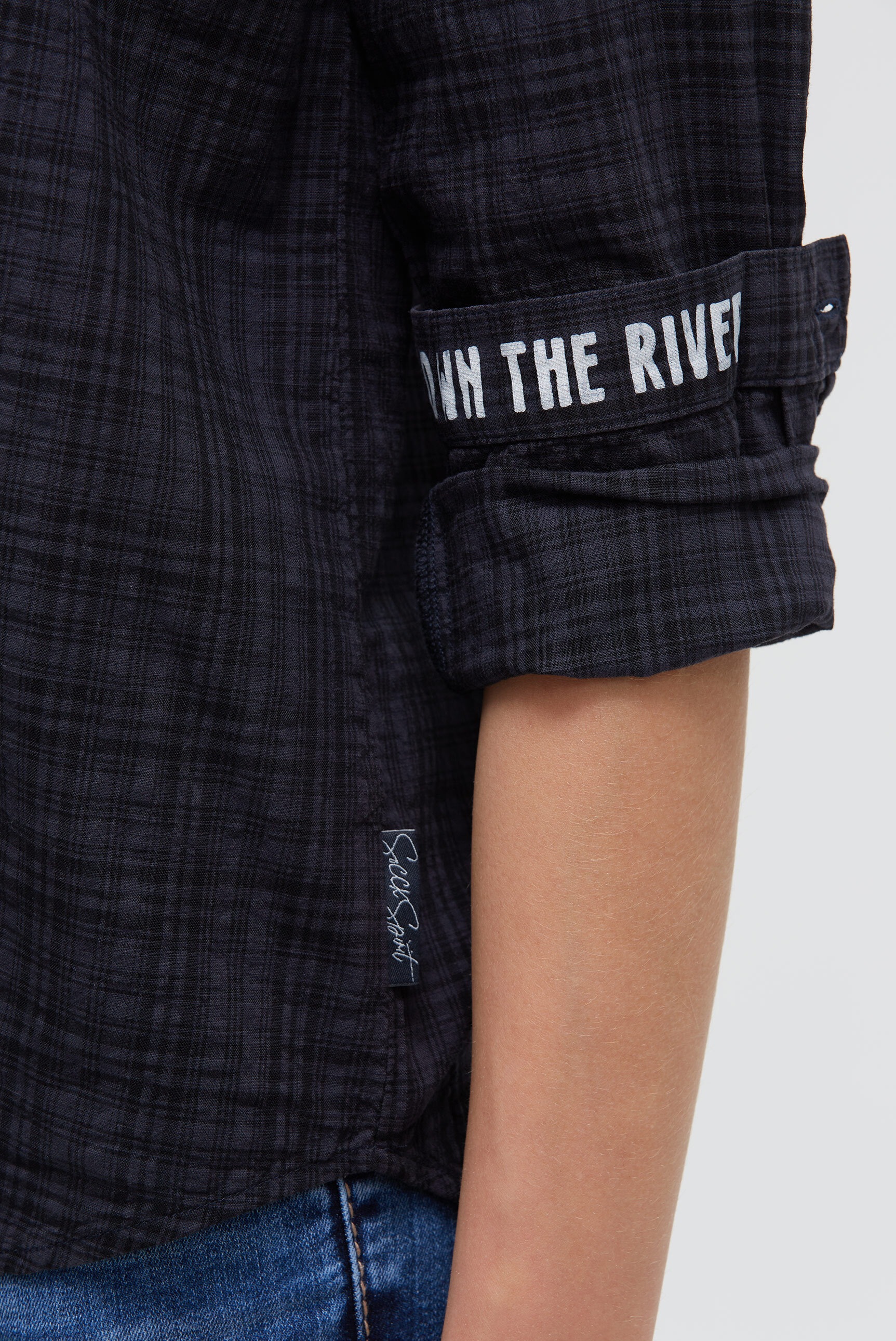 SOCCX Langarmbluse im Turn-Up-Look