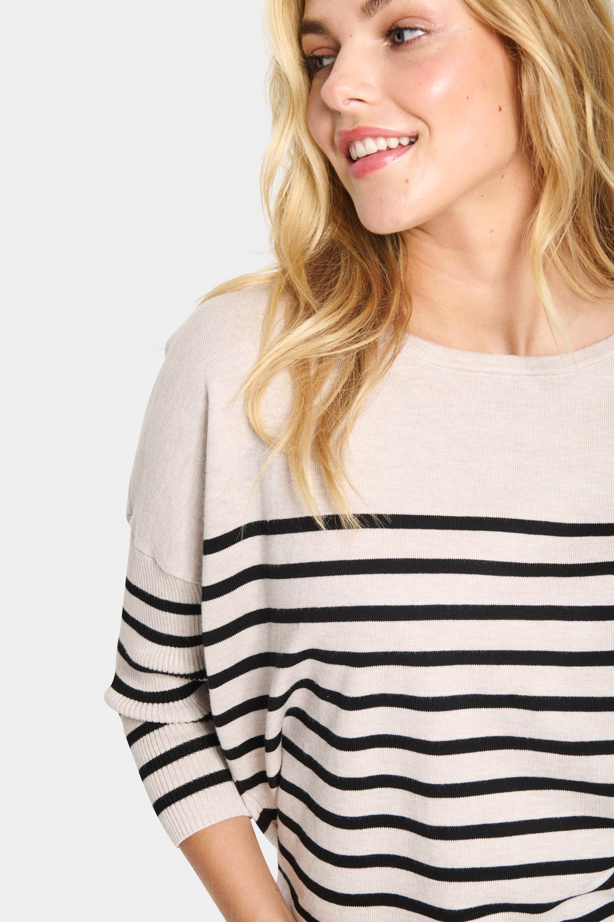 Saint Tropez Strickpullover »MilaSZ R-neck Stripe«