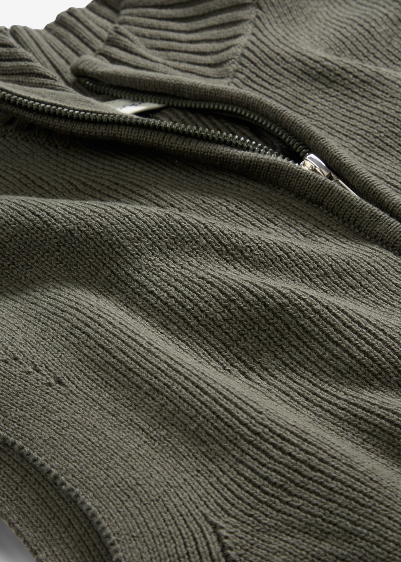 bonprix Strickweste mit Zip-Detail, Oversize-Passform, aus Baumwolle und Polyacryl