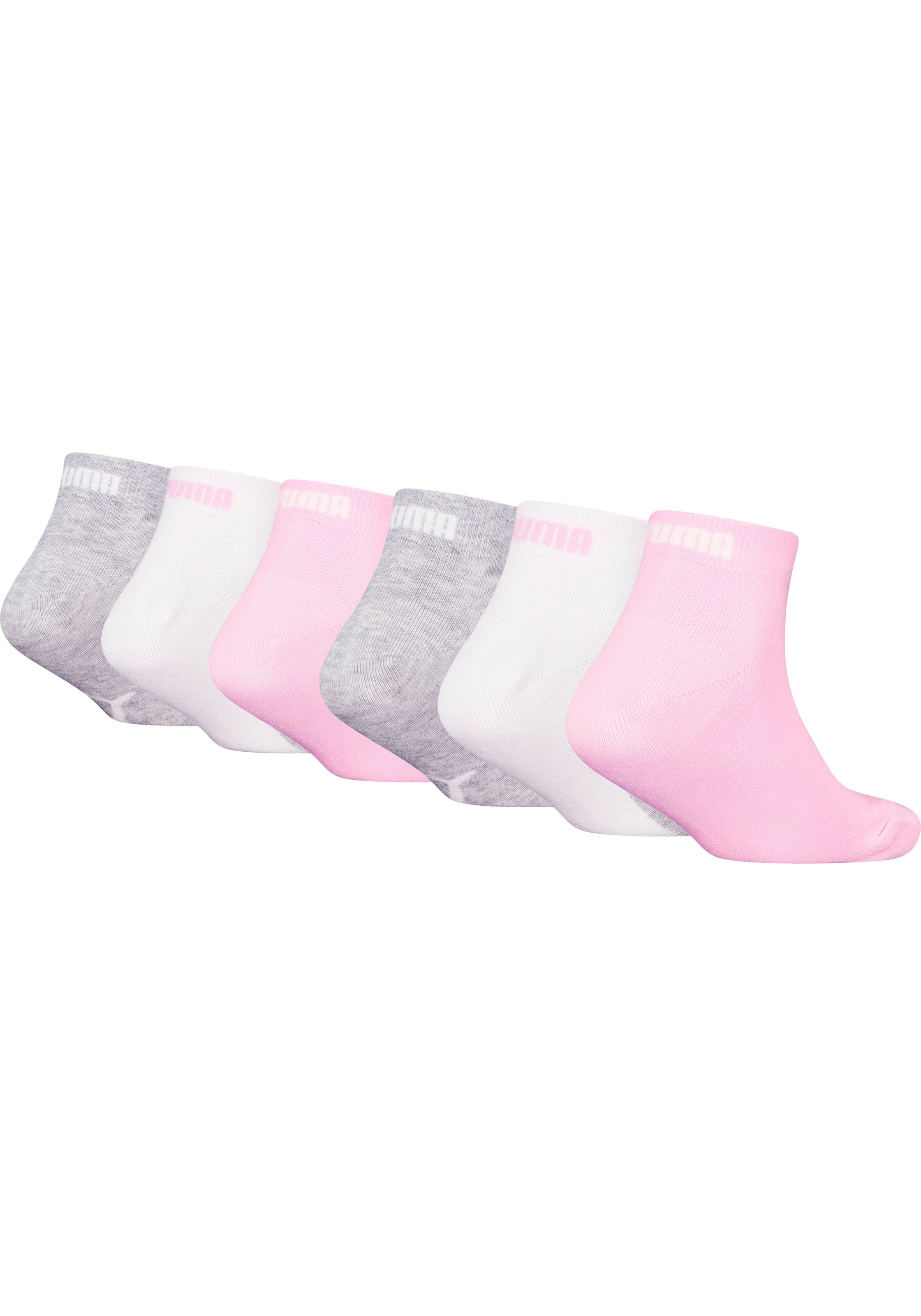 PUMA Kurzsocken "KIDS BWT QUARTER 6P ECOM" 6 tlg. mit eingestricktem Logo günstig online kaufen