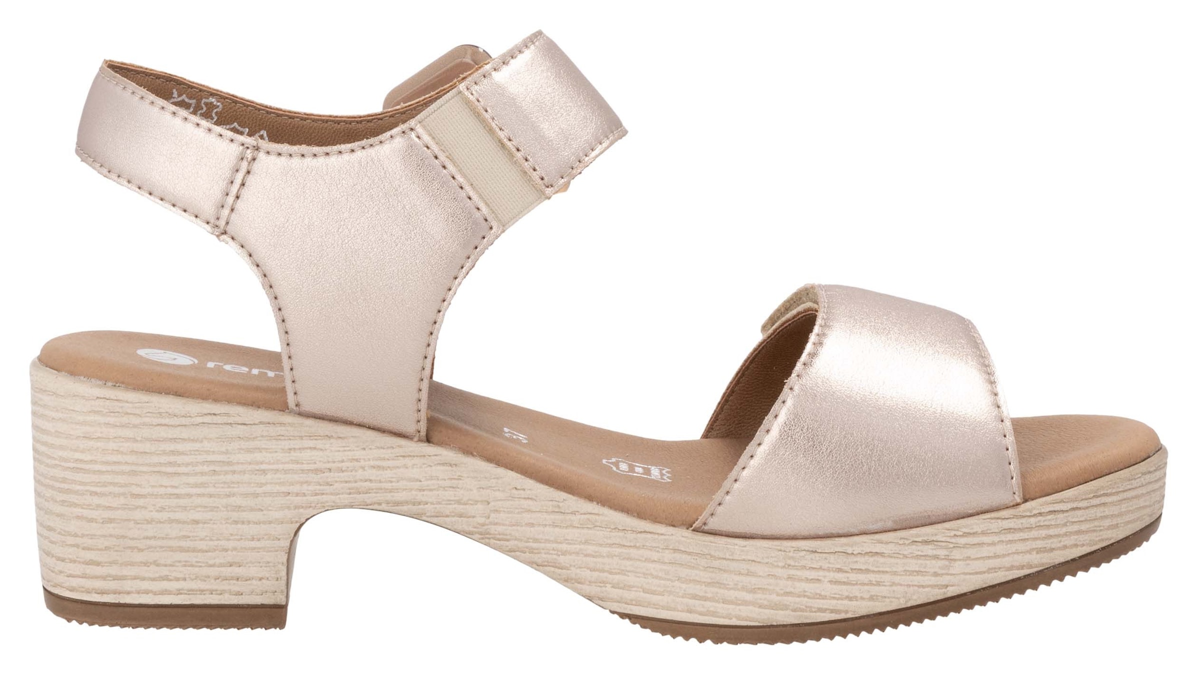 Remonte Sandalette, Blockabsatz, Sommerschuh, Sandale mit Klettverschlüssen