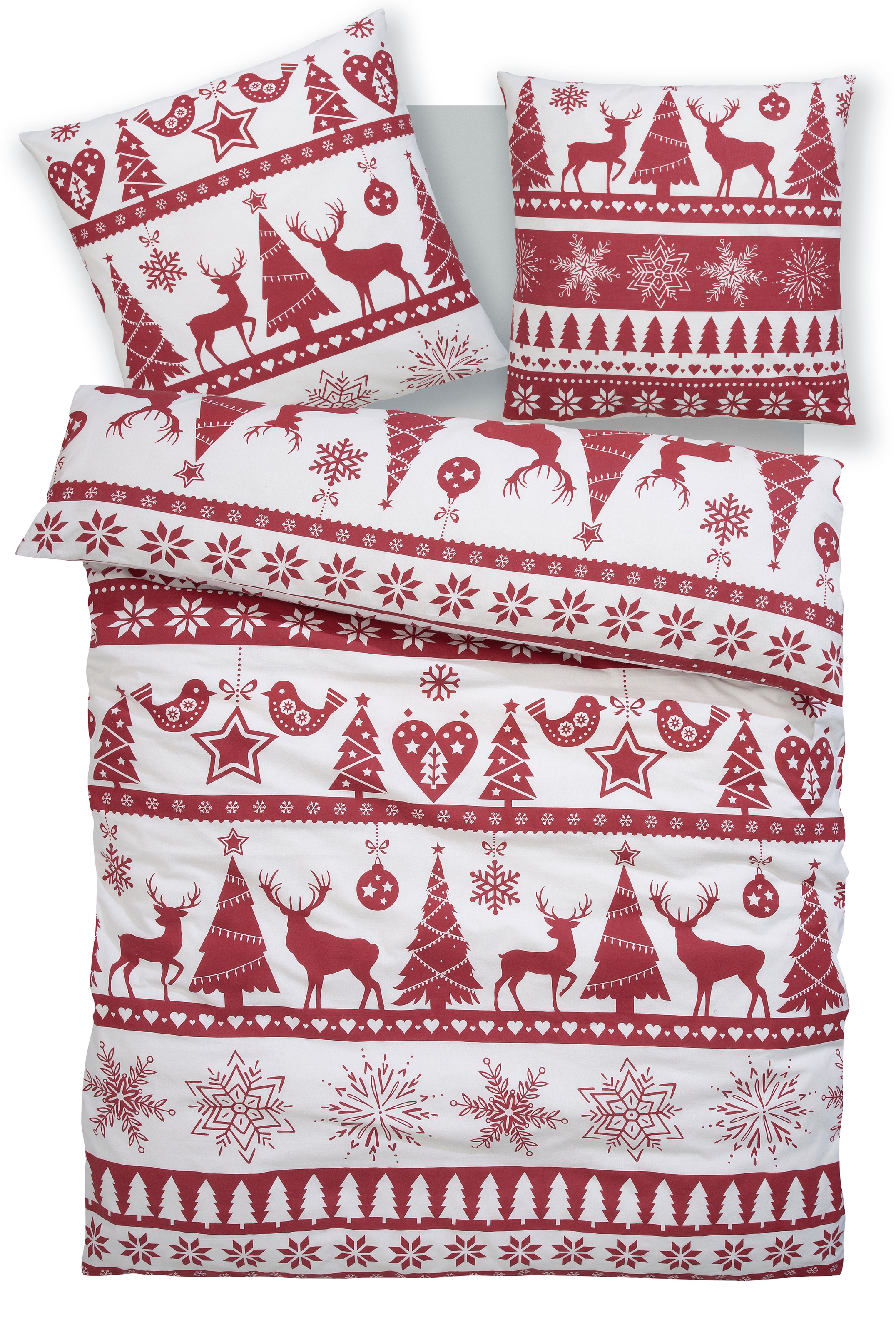 OTTO home Bettwäsche "Sindbad in Gr. 135x200 oder 155x220 cm, ideal für Weihnachten" 2 Weihnachtsbettwäsche, Winter