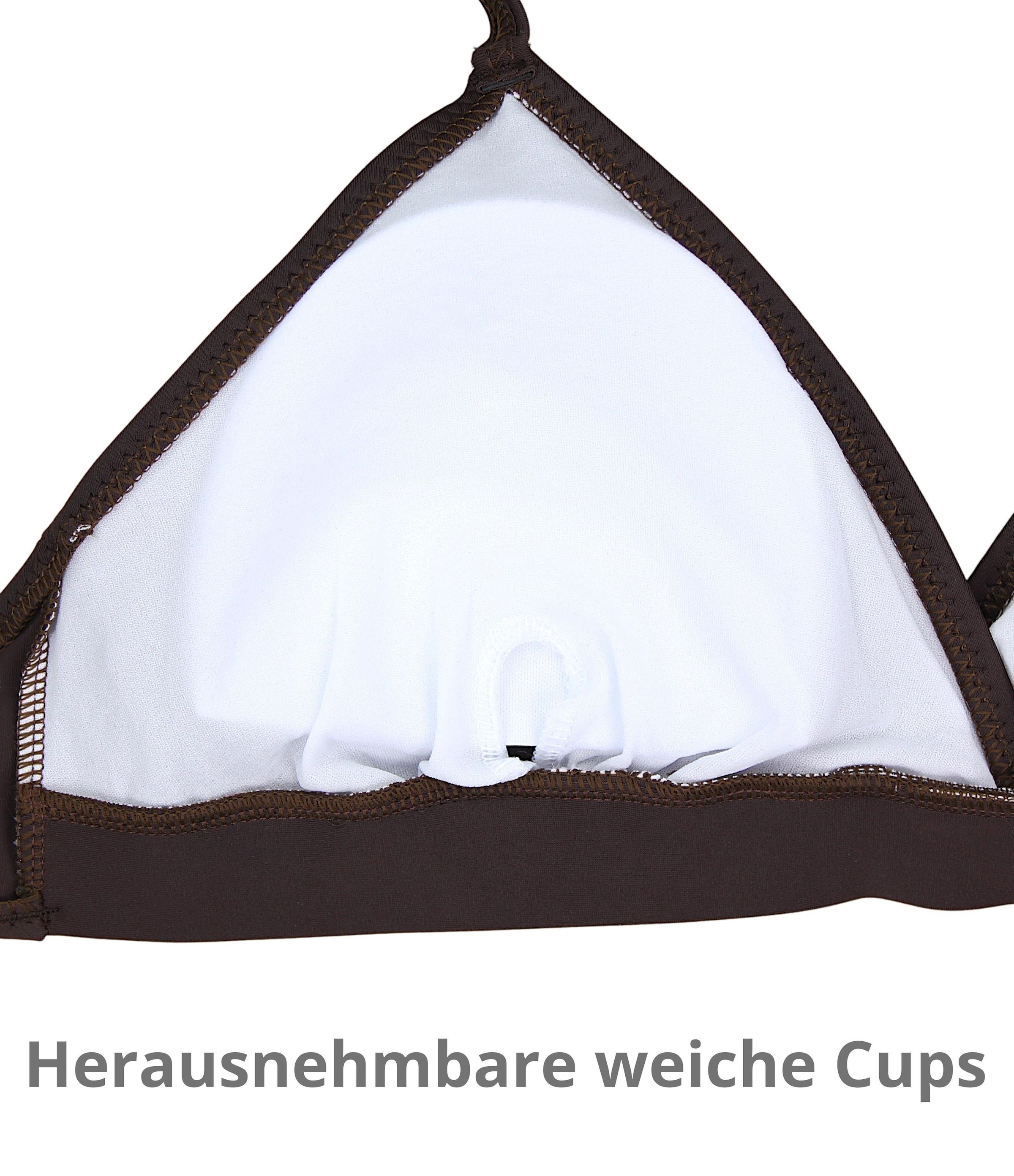 AQUARTI Triangel-Bikini-Top »Bikini Oberteil Damen Bikini Top Oberteil Triangel Neckholder Push Up Padded Zum Binden«