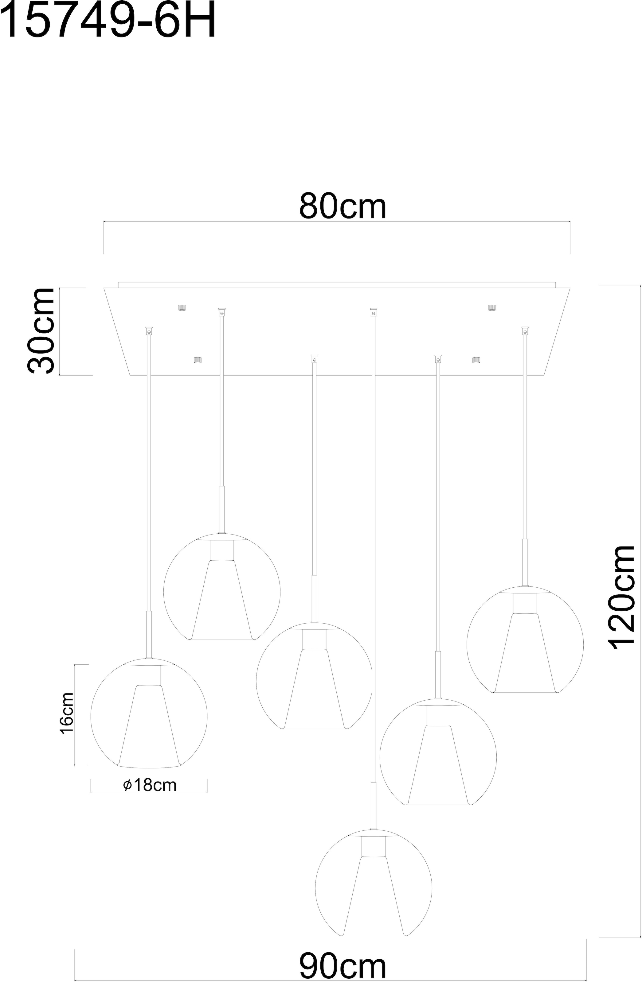 GLOBO LIGHTING Hängeleuchte »BARRY«, Leuchtmittel E27 | ohne Leuchtmittel, Hängelampe/Pendelleuchte/Esszimmer/Wohnzimmer/Esstisch