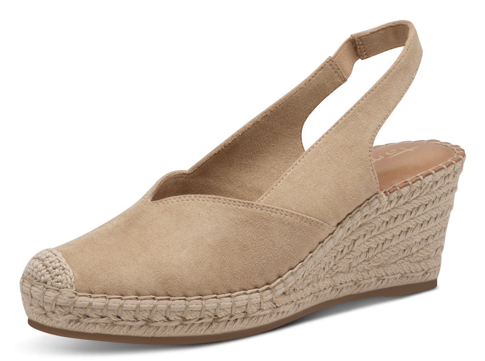 Tamaris Slingpumps, Keilabsatz, Plateau, Sandale, Sommerschuh, eingearbeiteter Gummizug