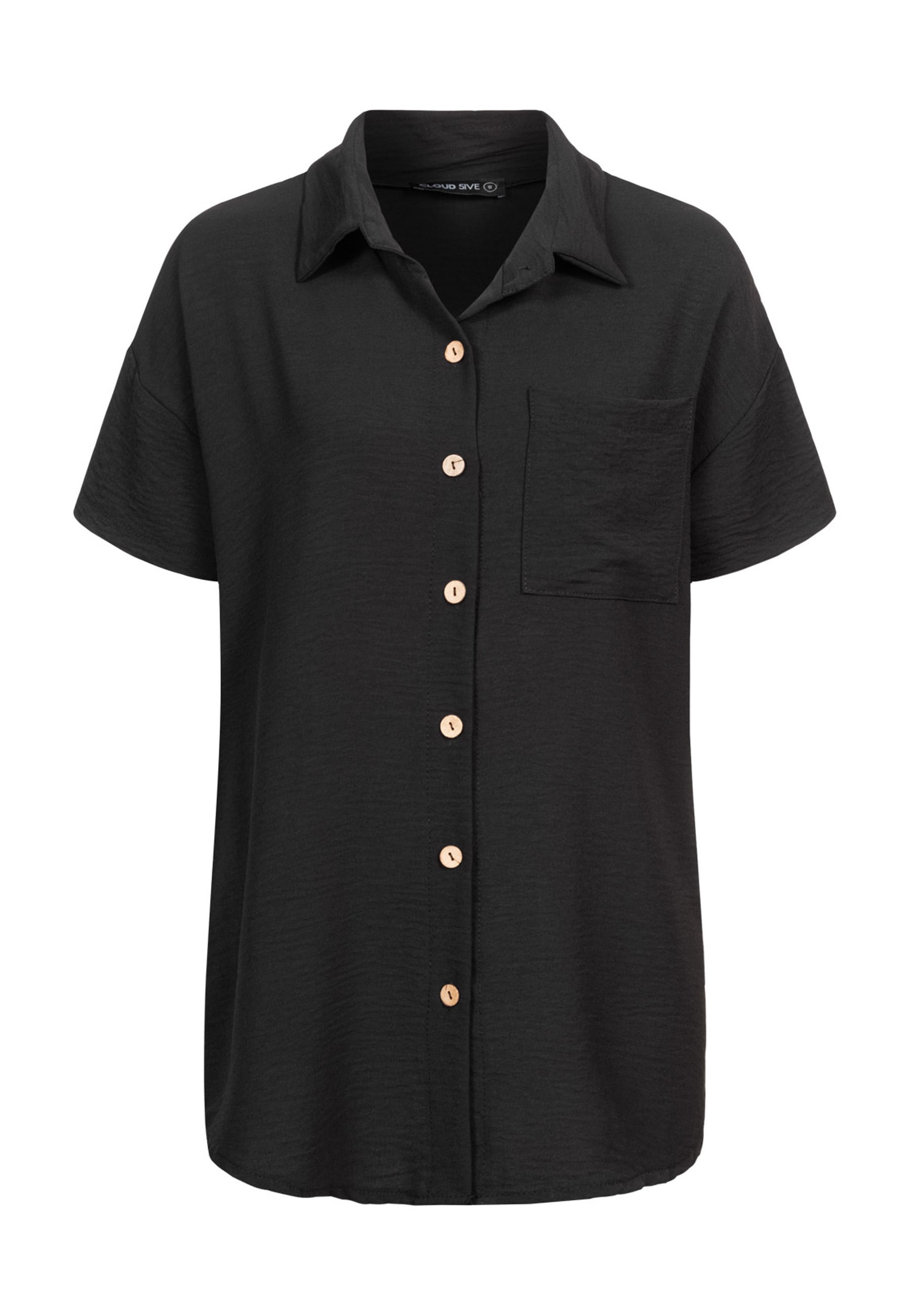 CLOUD 5IVE T-Shirt "CLOUD 5IVE Musselin Kurzarm Hemd mit Knopfleiste und Br günstig online kaufen