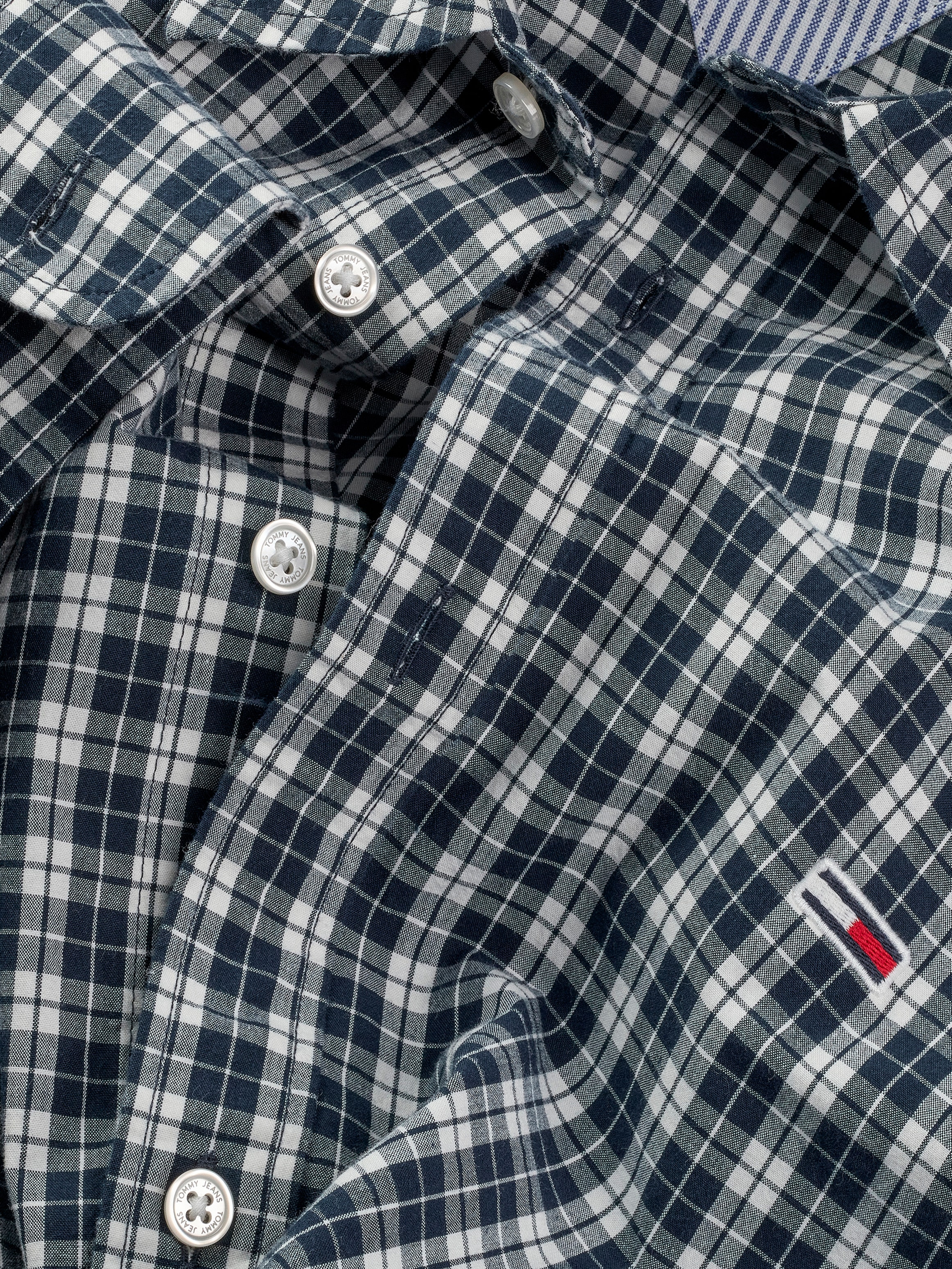 Tommy Jeans Langarmhemd »TJM REG POPLIN CHECK LS SHIRT«