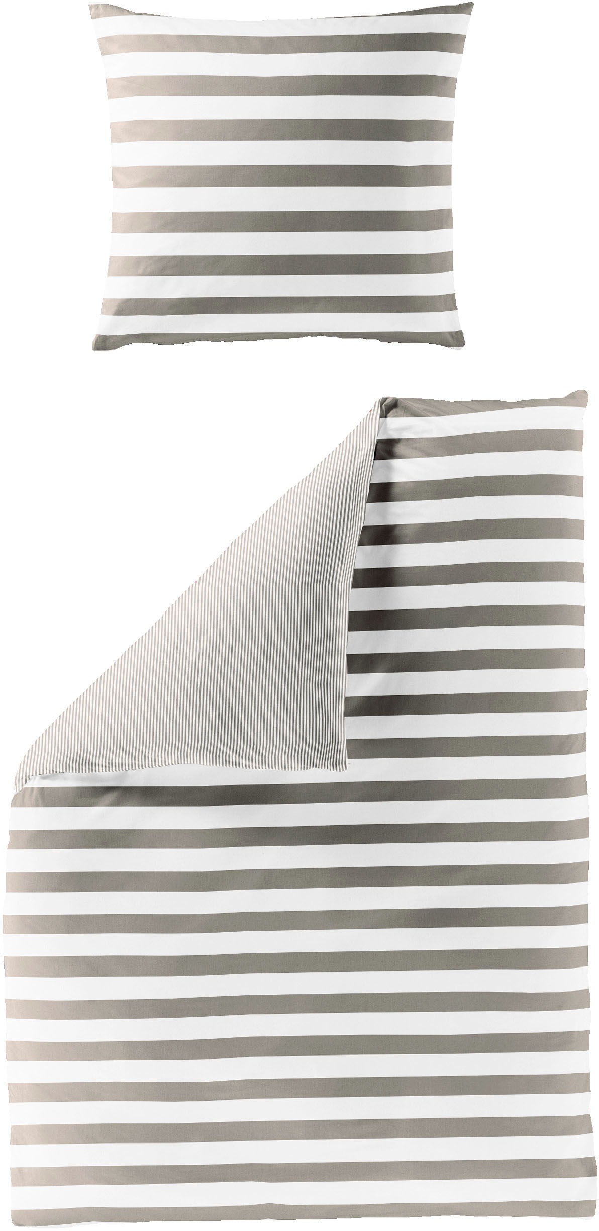 BIERBAUM Bettwäsche »Modern Stripes«, Mako-Satin, 100 % Baumwolle, gestreift, pflegeleicht