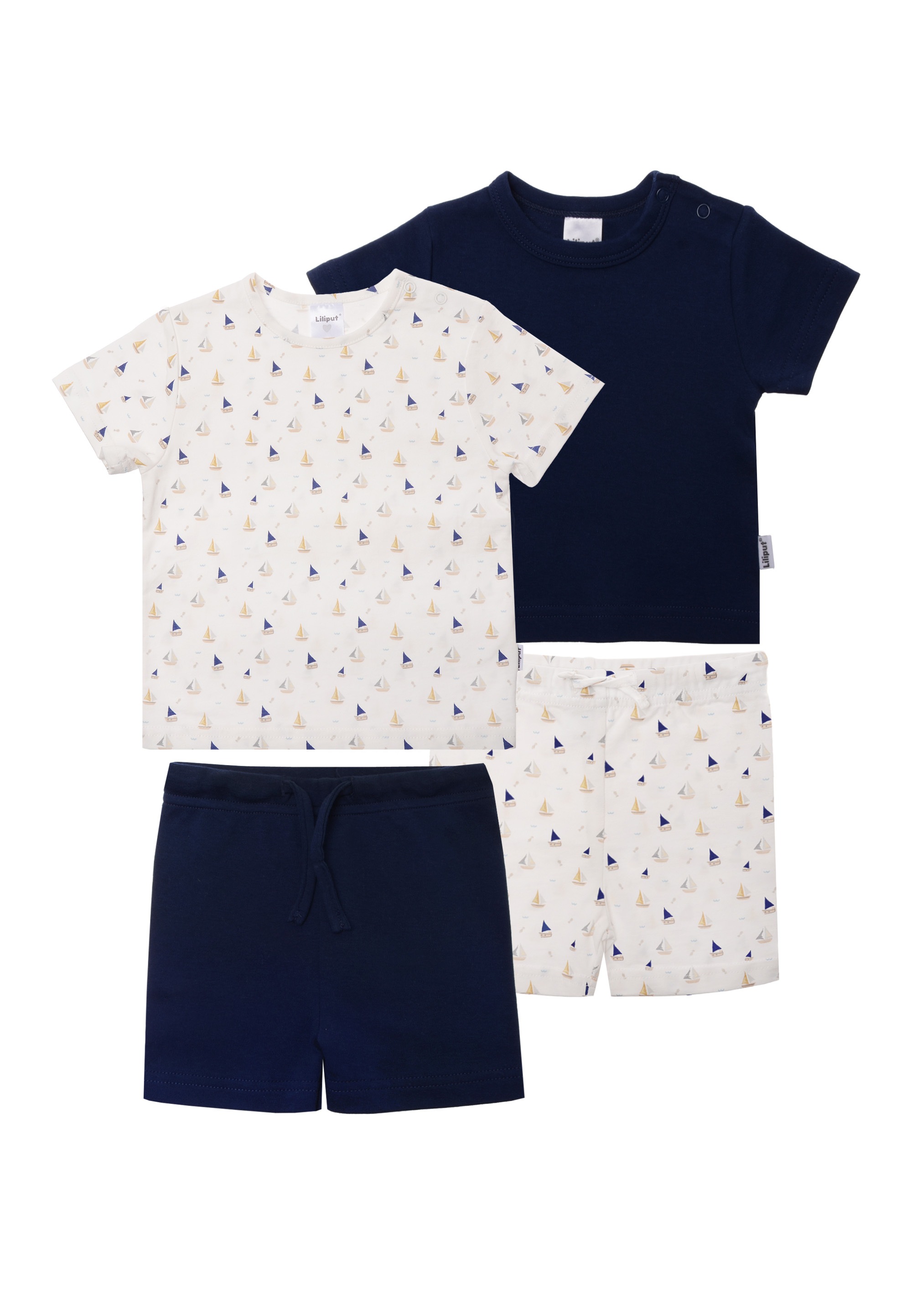 LILIPUT Mädchen T-Shirt, bunt, Gr. 98, bedruckt, 100% Baumwolle, Shirts, T-Shirts mit Shorts