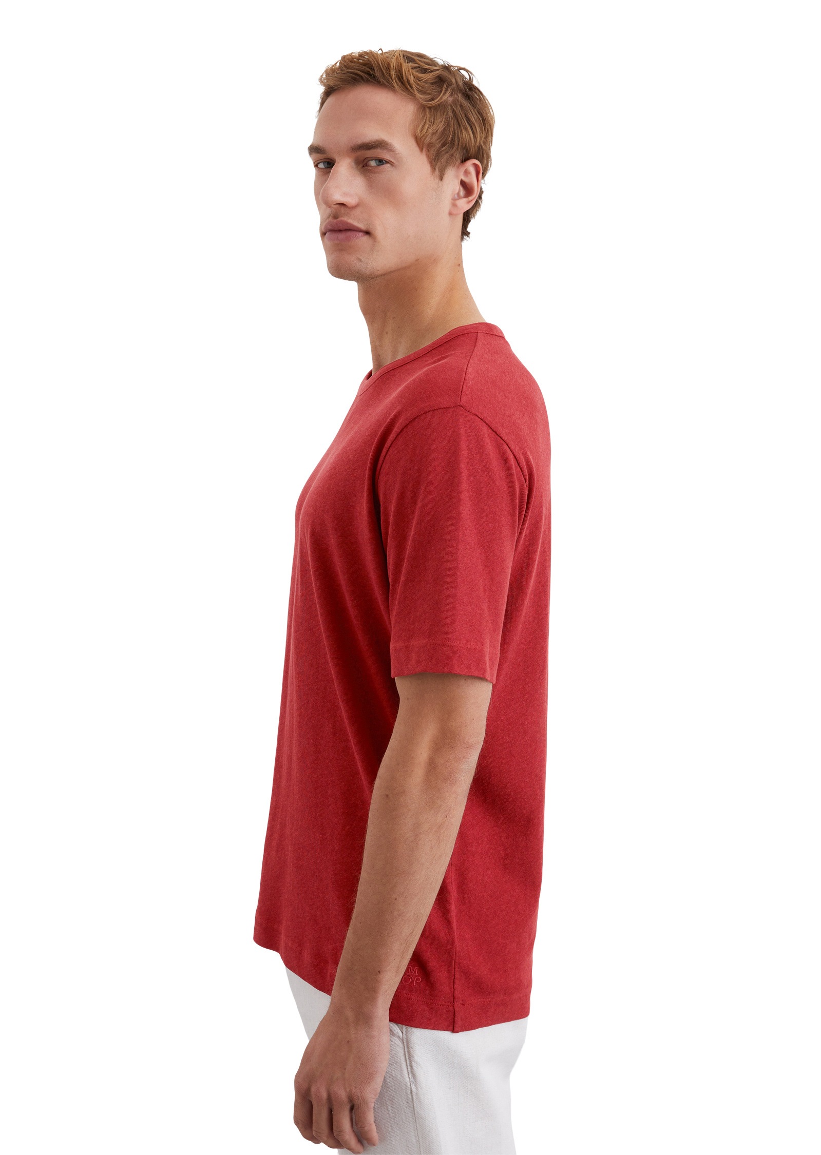 Marc O'Polo T-Shirt »aus Bio-Baumwolle und Leinen«